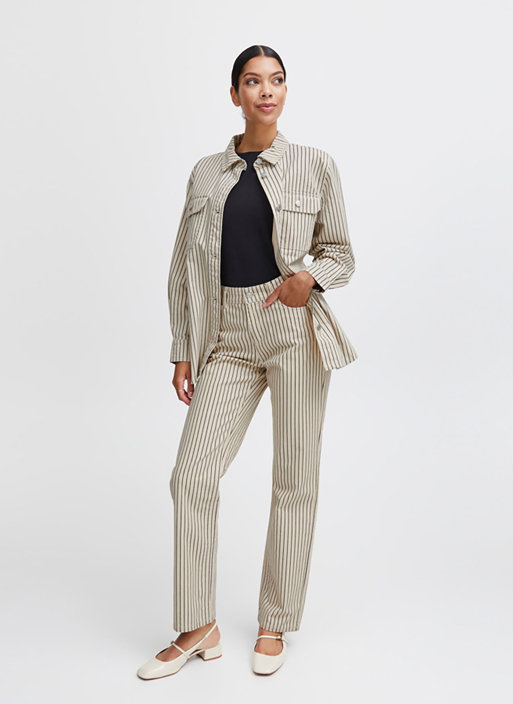 Jeans droit Bykato Bylimo Jeans - femme beige B-Young Jeans droit Bykato Bylimo Jeans - femme beige Birch Mix
