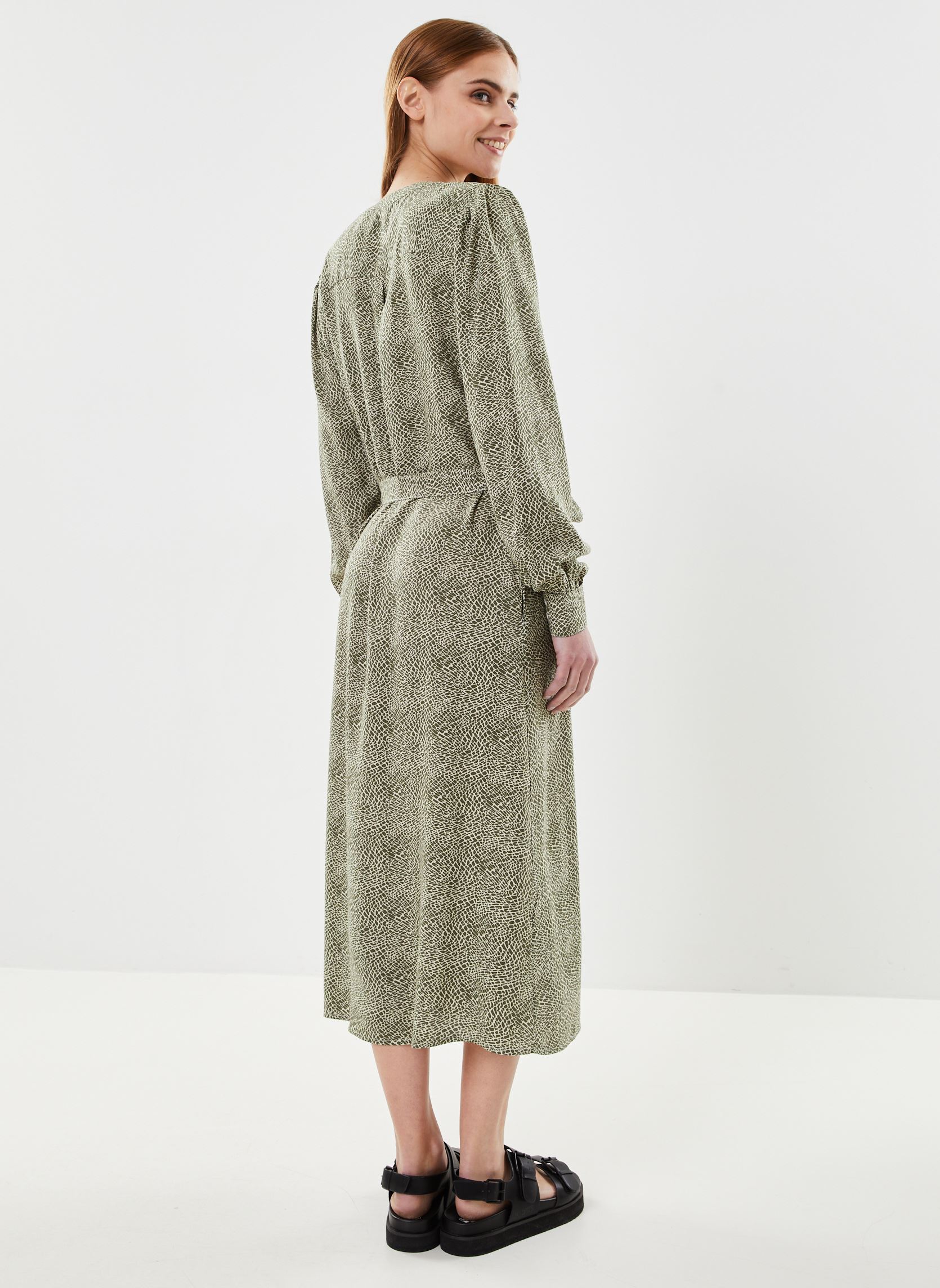 Robes Byjosa Long Shirt Dress 2 - femme vert B-Young Robes Byjosa Long Shirt Dress 2 - femme vert Aloe Mix