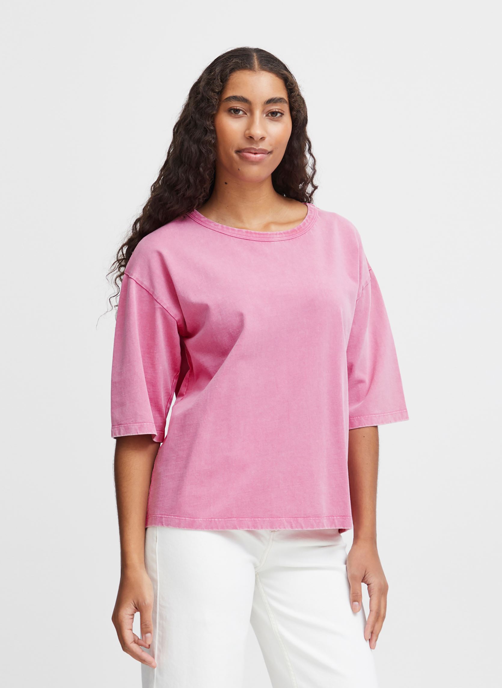 Tee-shirts manches courtes Bytrollo Ss Tshirt - femme rose B-Young Tee-shirts manches courtes Bytrollo Ss Tshirt - femme rose Super Pink