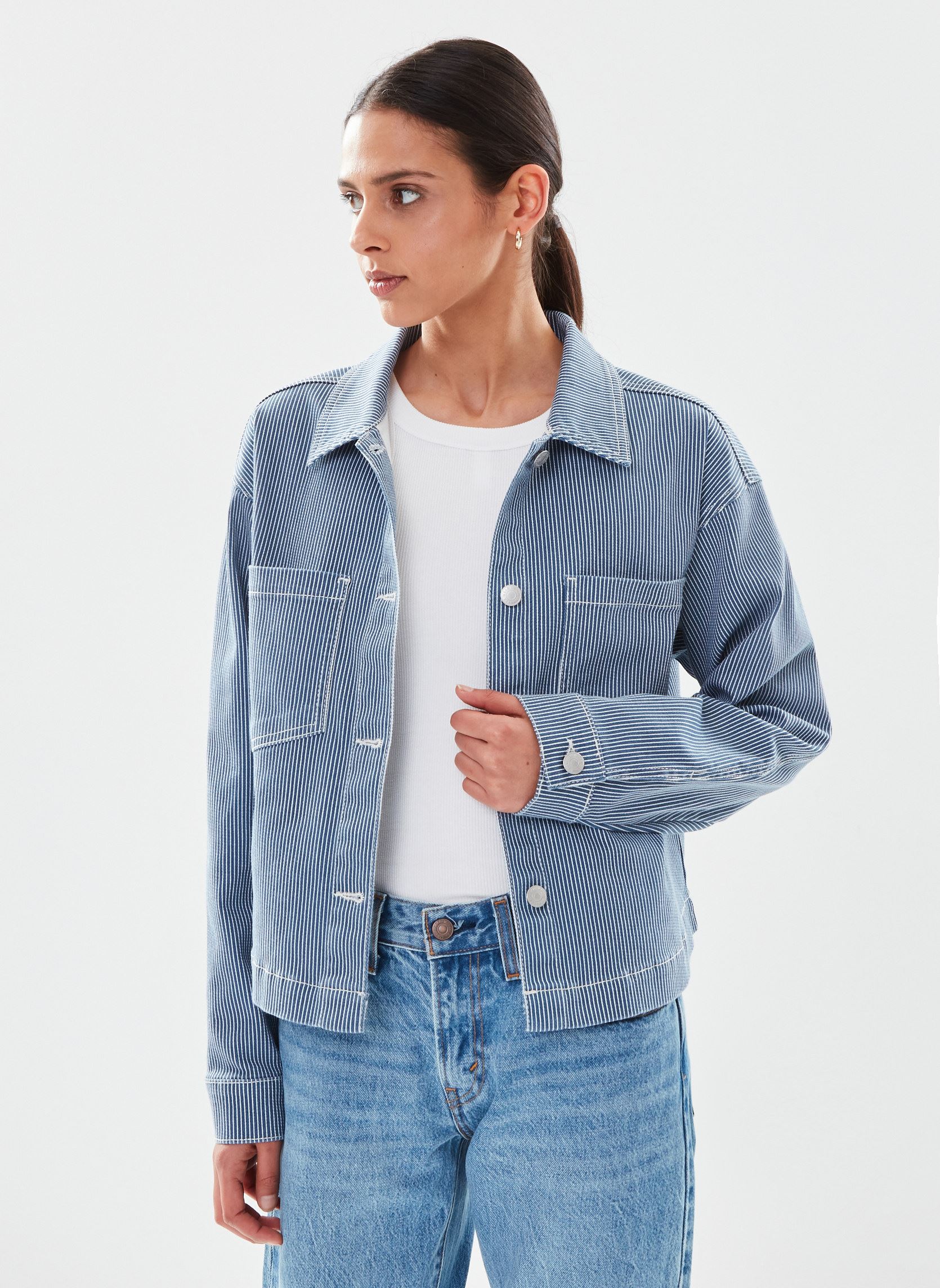 Spijkerjassen Bykasio Shirt Jacket - dames blauw B-Young Spijkerjassen Bykasio Shirt Jacket - dames blauw Birch Mix