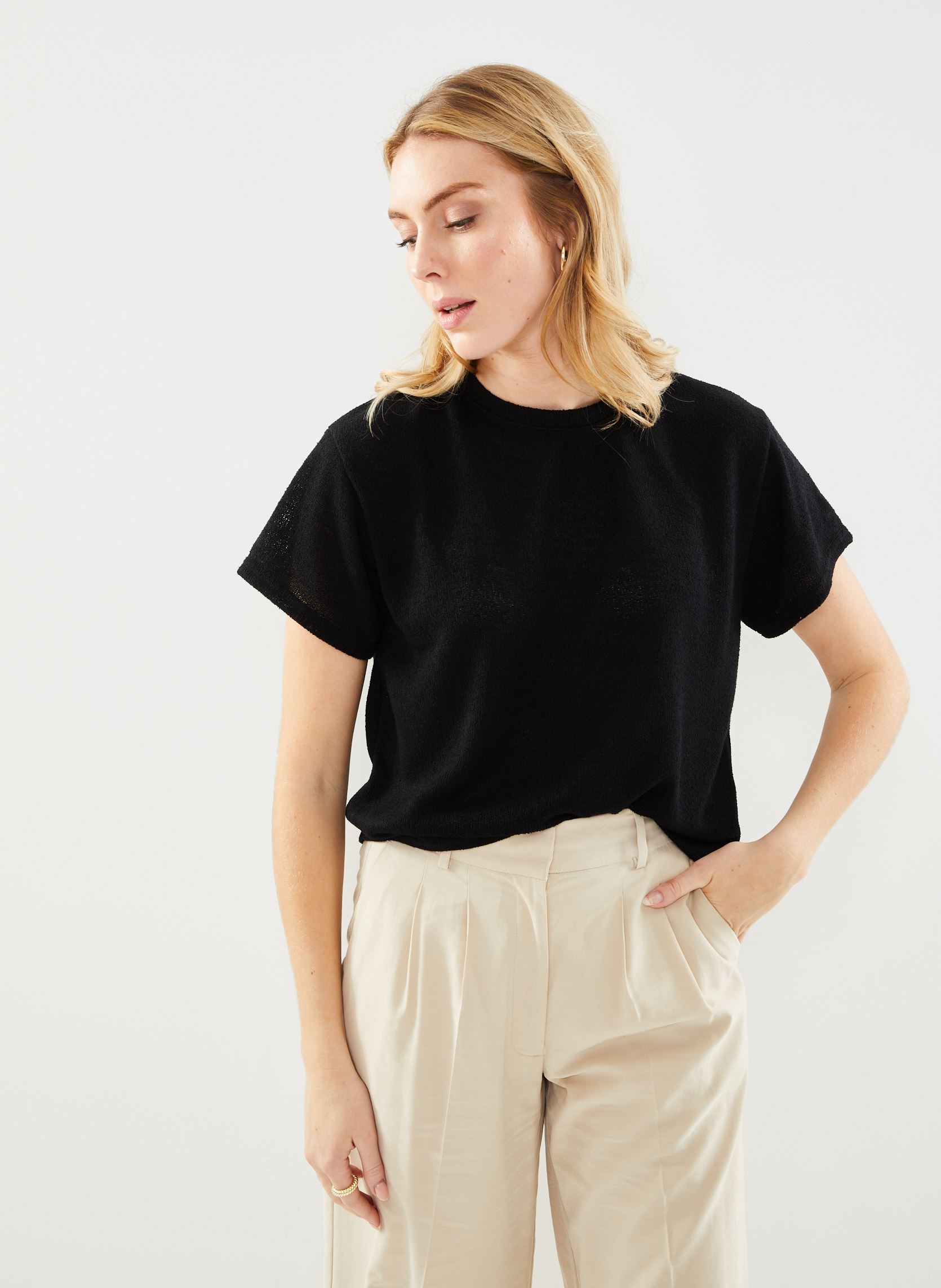 Tee-shirts manches courtes Bysif Ss Tshirt - femme noir B-Young Tee-shirts manches courtes Bysif Ss Tshirt - femme noir Black