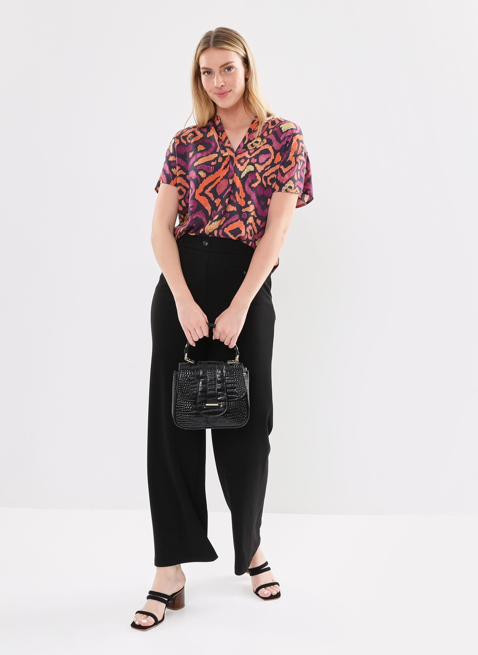 Kurzarm-Hemden Bymmjoella Tunic Shirt 2 - damen orange B-Young Kurzarm-Hemden Bymmjoella Tunic Shirt 2 - damen orange BLACK IKAT MIX