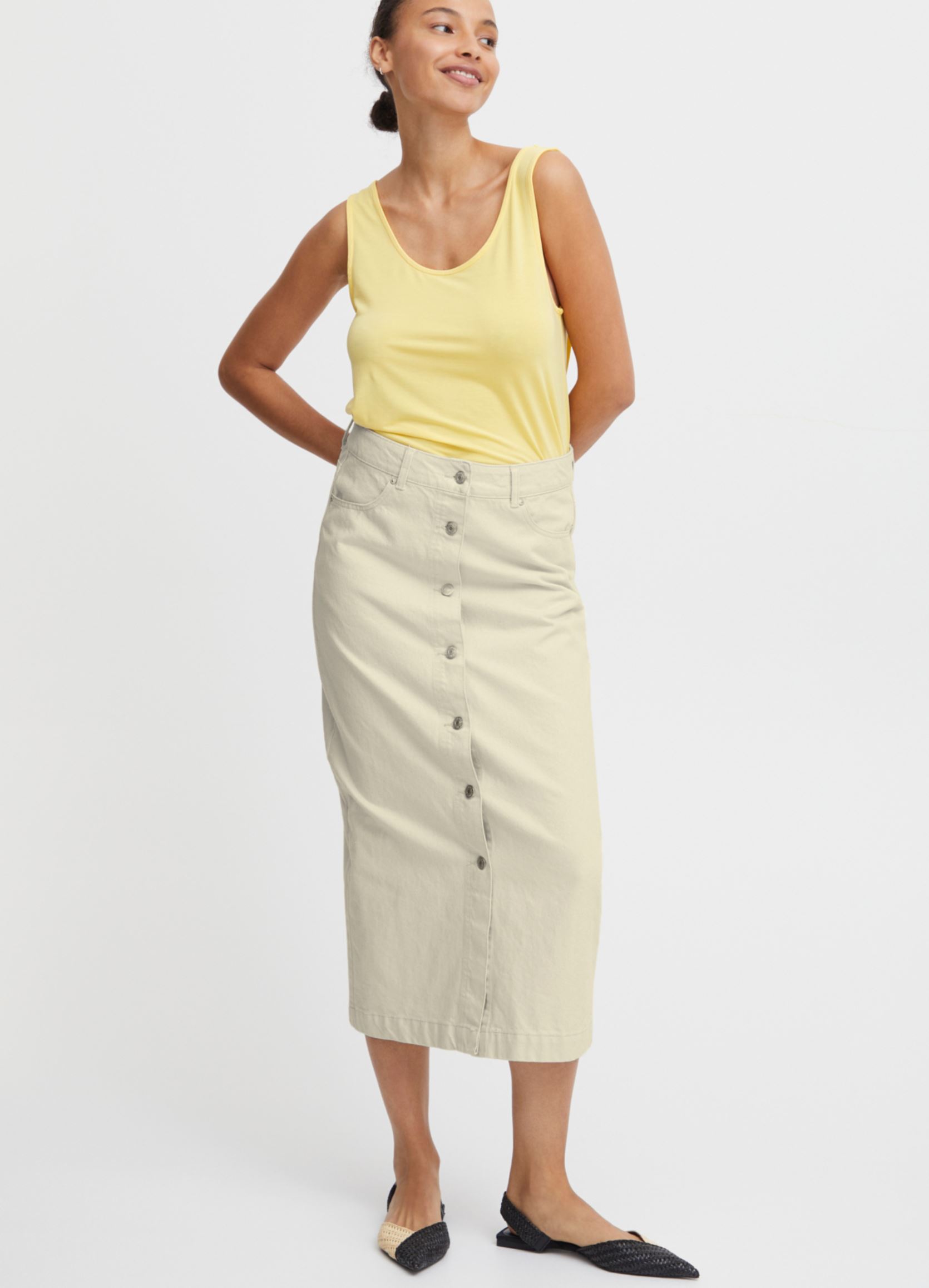 Lange Röcke Bykatsa Skirt - damen weiß B-Young Lange Röcke Bykatsa Skirt - damen weiß Birch