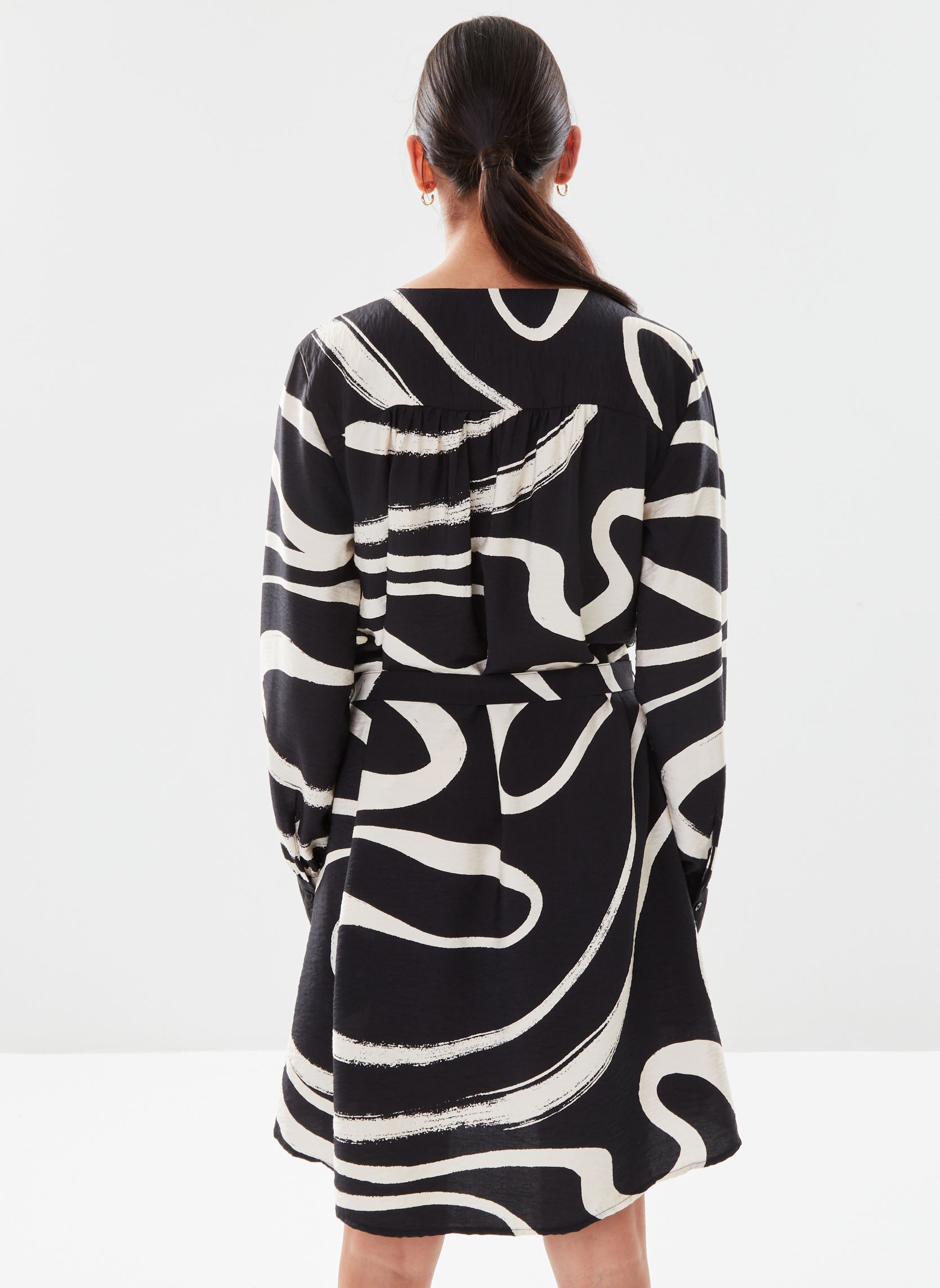 Robes Byibine Aop Dress 3 - femme noir B-Young Robes Byibine Aop Dress 3 - femme noir Black Mix