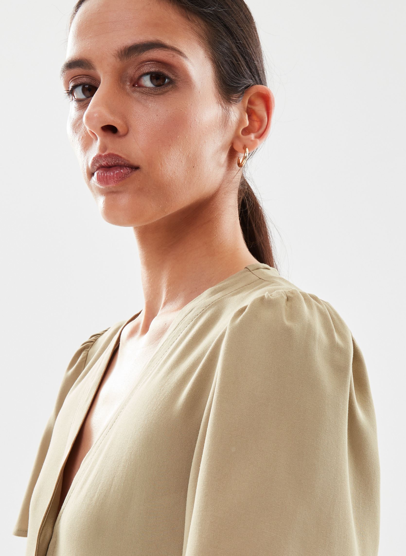 Vestiti lunghi Bymmjoella Button Dress - donna verde B-Young Vestiti lunghi Bymmjoella Button Dress - donna verde Aloe