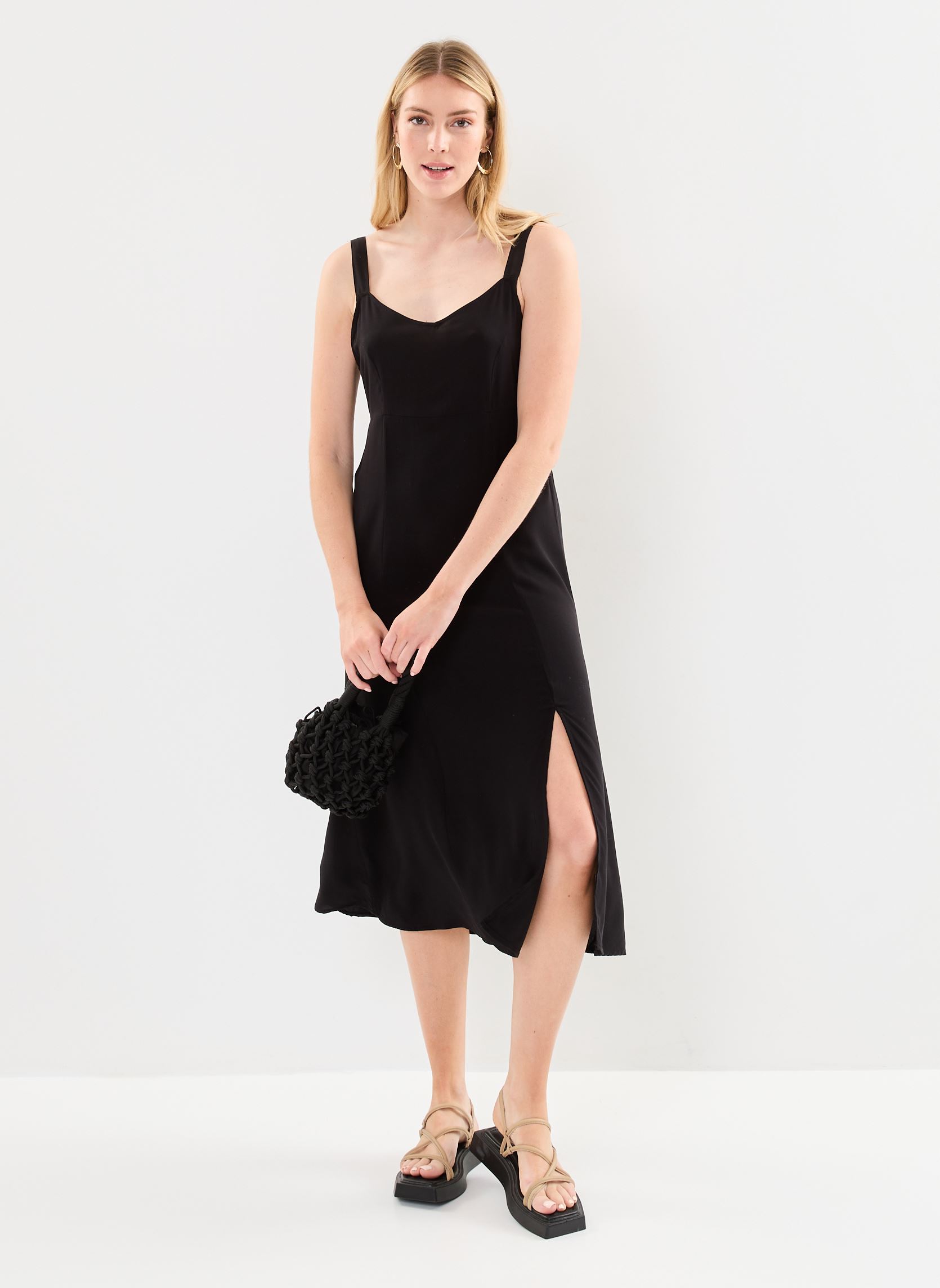 Robes Bymmjoella Slip Dress 4 - femme noir B-Young Robes Bymmjoella Slip Dress 4 - femme noir Black