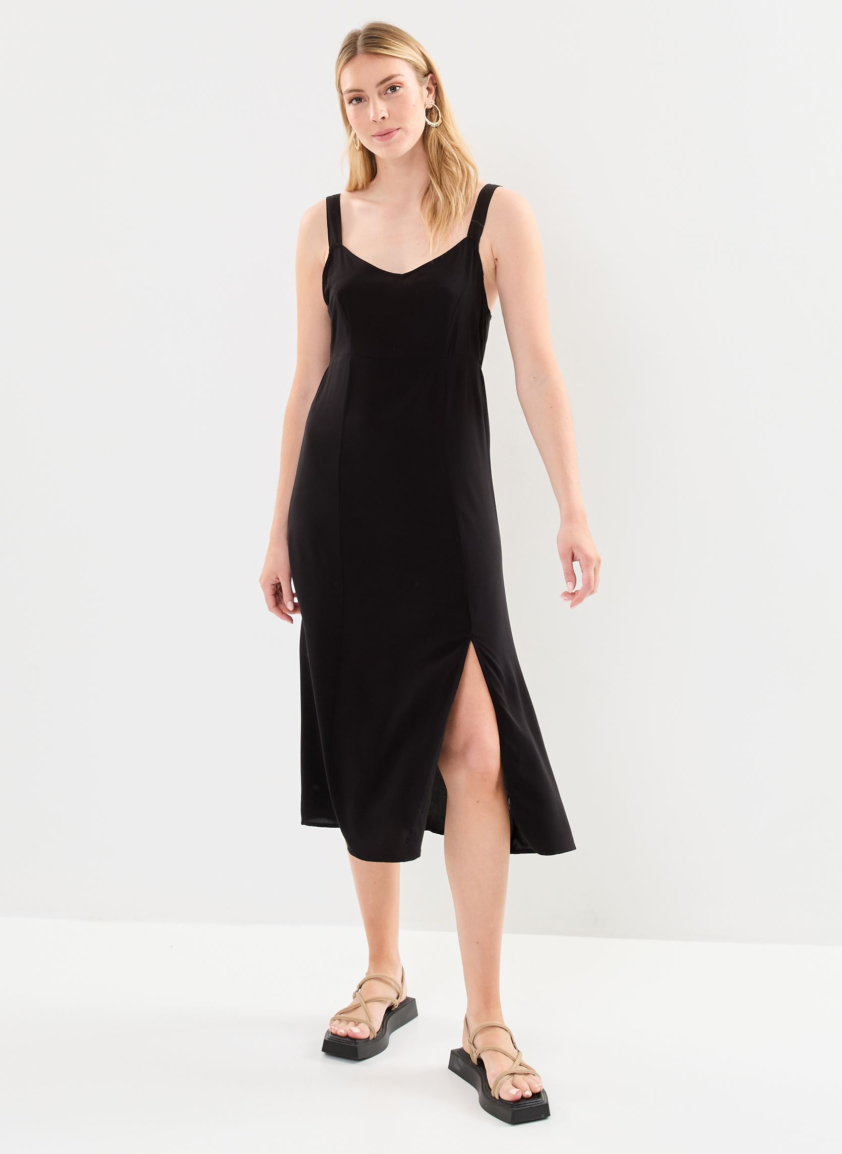 Robes Bymmjoella Slip Dress 4 - femme noir B-Young Robes Bymmjoella Slip Dress 4 - femme noir Black