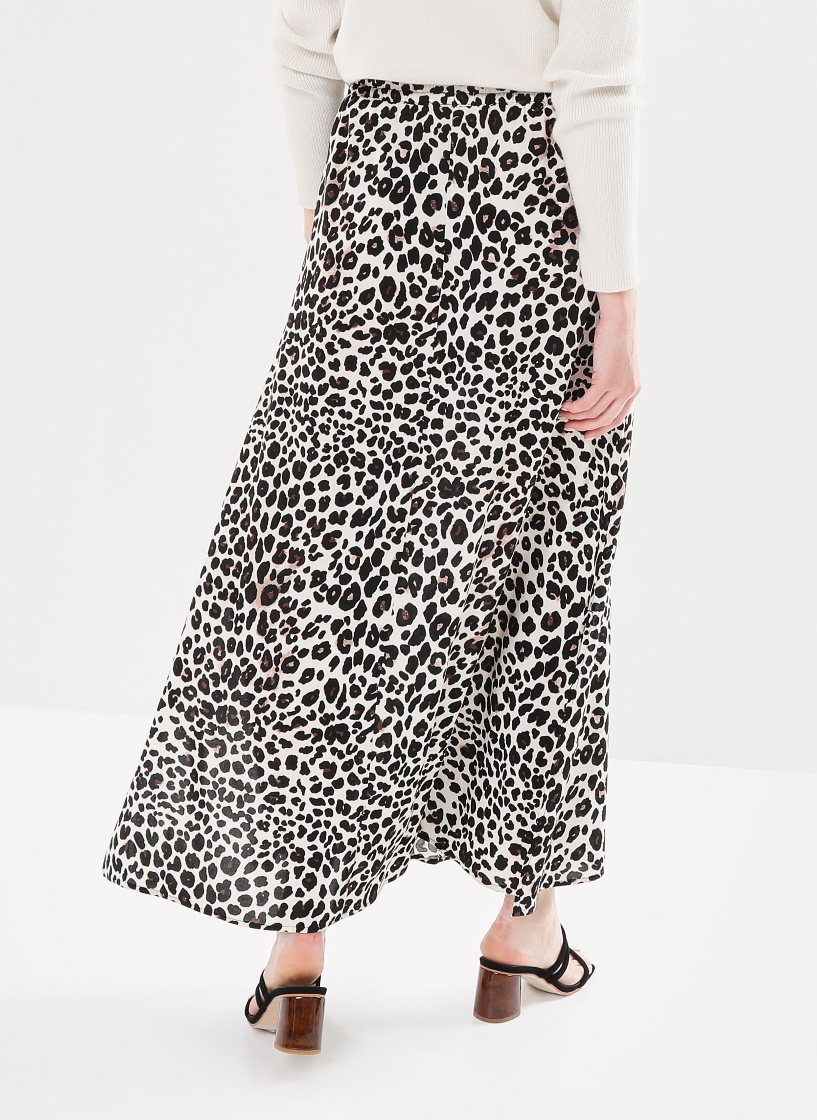 Jupes longues Bymmjoella Maxi Skirt - femme beige B-Young Jupes longues Bymmjoella Maxi Skirt - femme beige Black Leo Mix