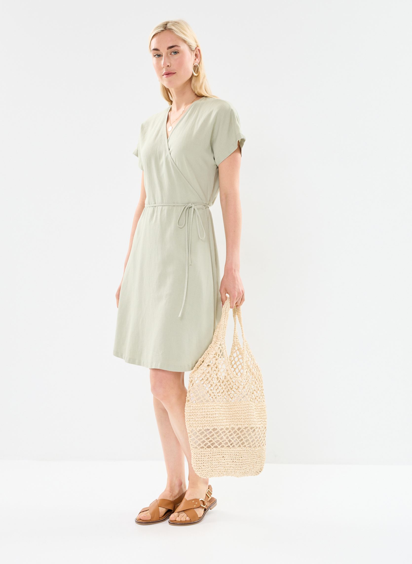 Abiti Byfalakka Wrap Dress - donna verde B-Young Abiti Byfalakka Wrap Dress - donna verde Tea