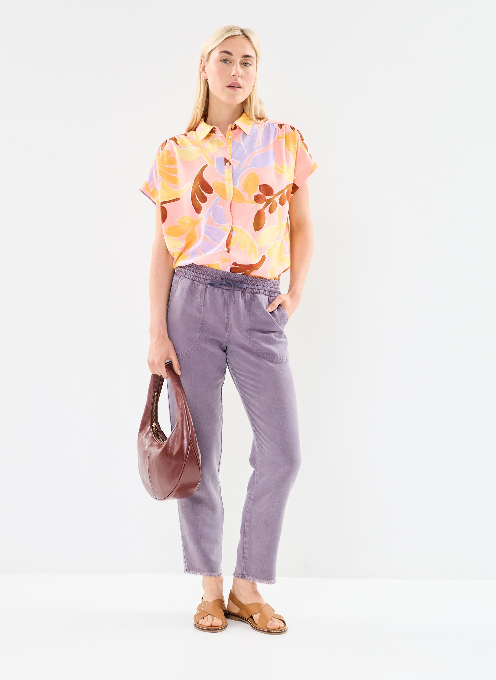 Chemises manches courtes Byilsi Shirt - femme multicolore B-Young Chemises manches courtes Byilsi Shirt - femme multicolore Quartz Pink Mix