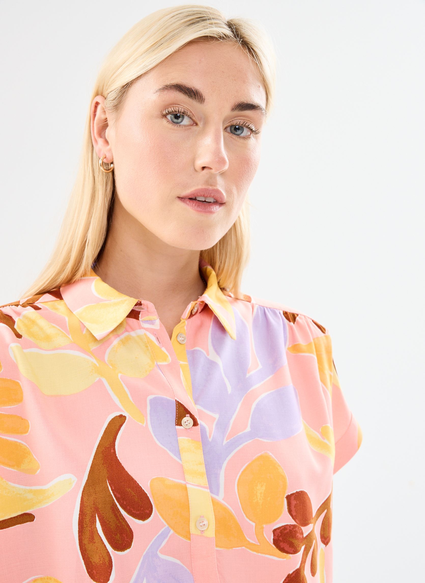 Chemises manches courtes Byilsi Shirt - femme multicolore B-Young Chemises manches courtes Byilsi Shirt - femme multicolore Quartz Pink Mix