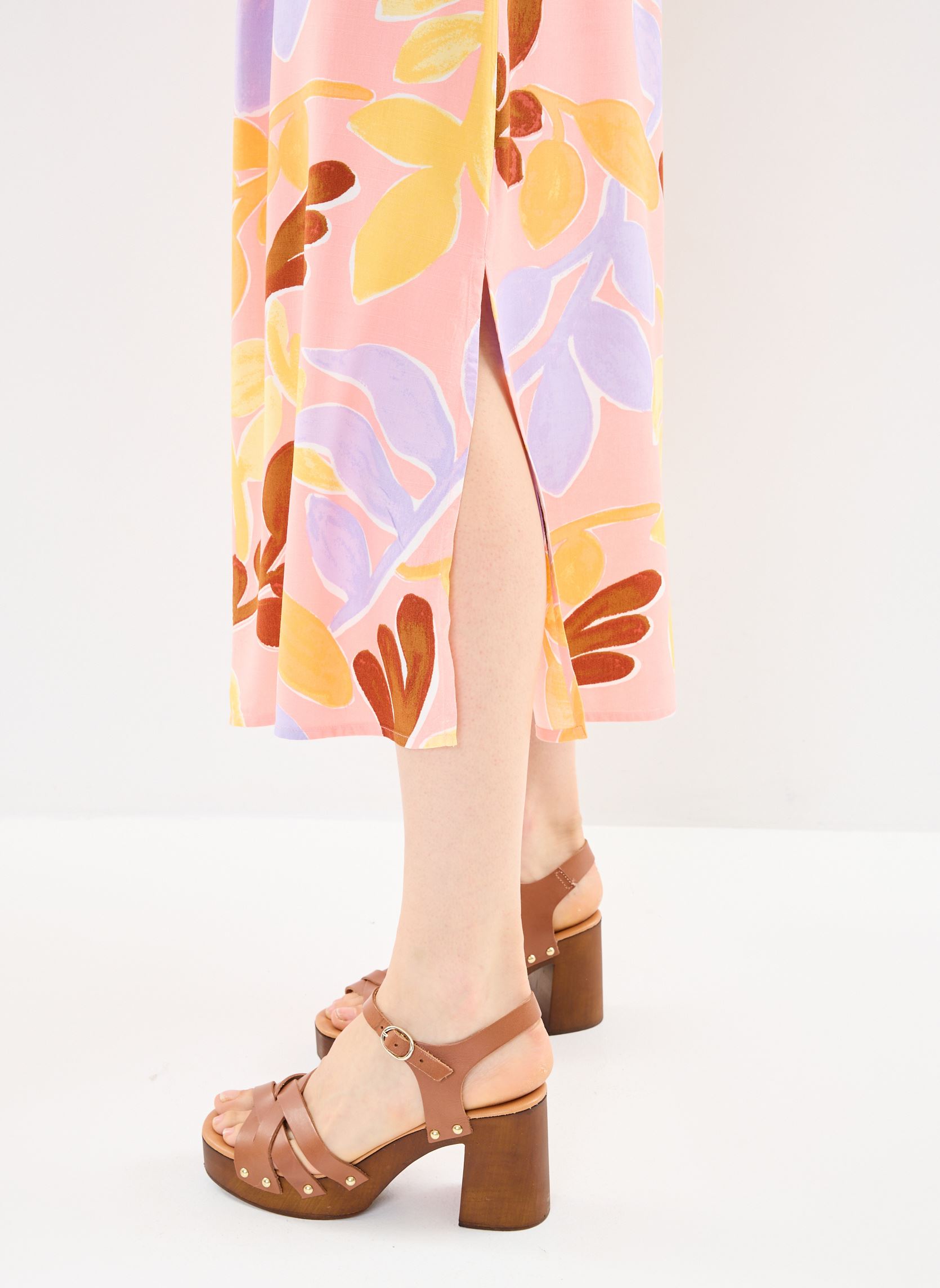 Jupes mi-longues Byilsi Skirt - femme multicolore B-Young Jupes mi-longues Byilsi Skirt - femme multicolore Quartz Pink Mix