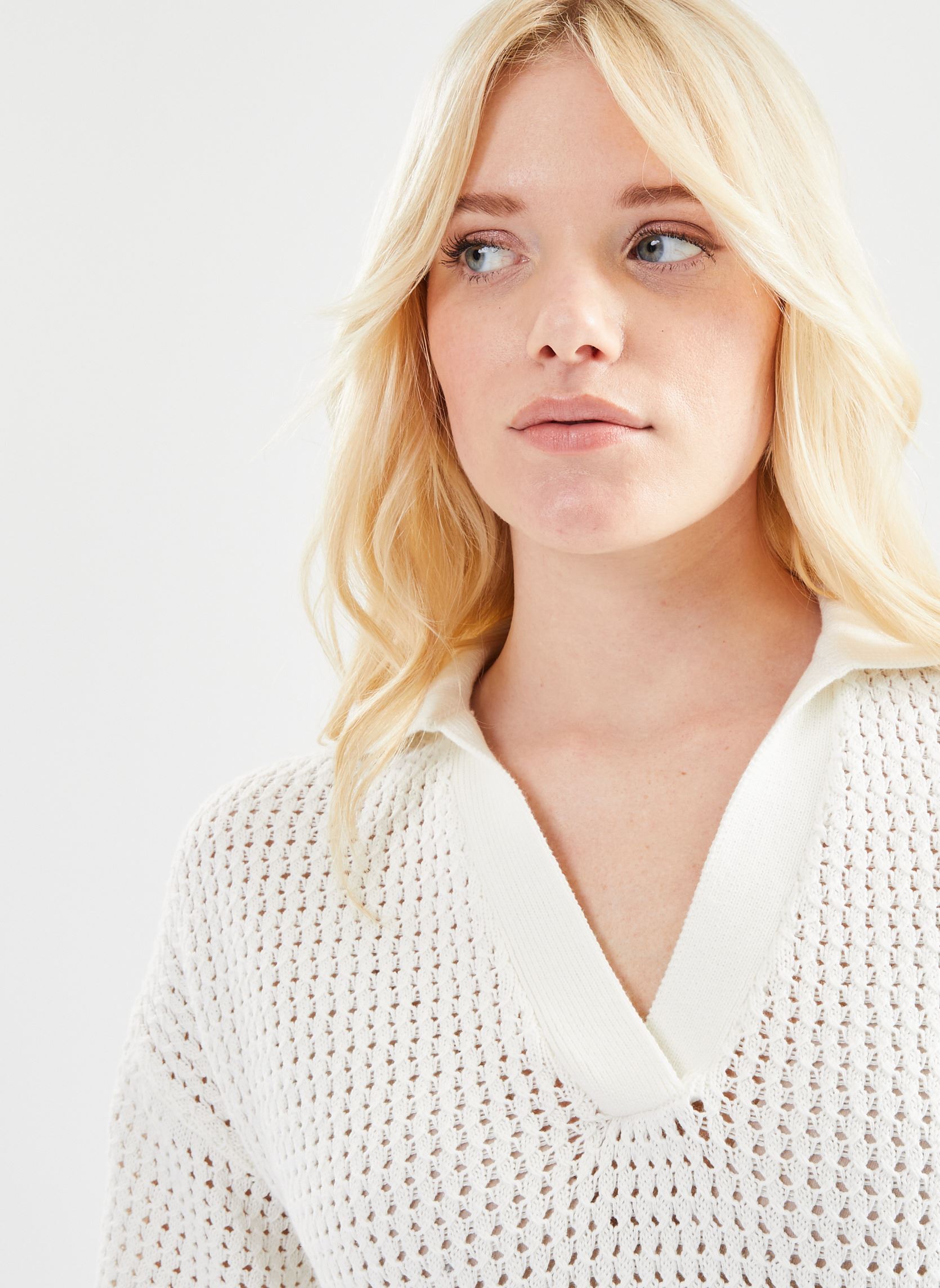 Tee-shirts manches courtes Bymagio Polo Jumper - femme blanc B-Young Tee-shirts manches courtes Bymagio Polo Jumper - femme blanc Marshmallow