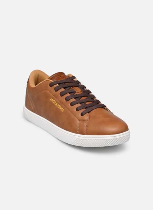Chaussures à Lacets Jack & Jones JJ Singapore Pour Homme - Cuir, Semelle Blanche Cassée