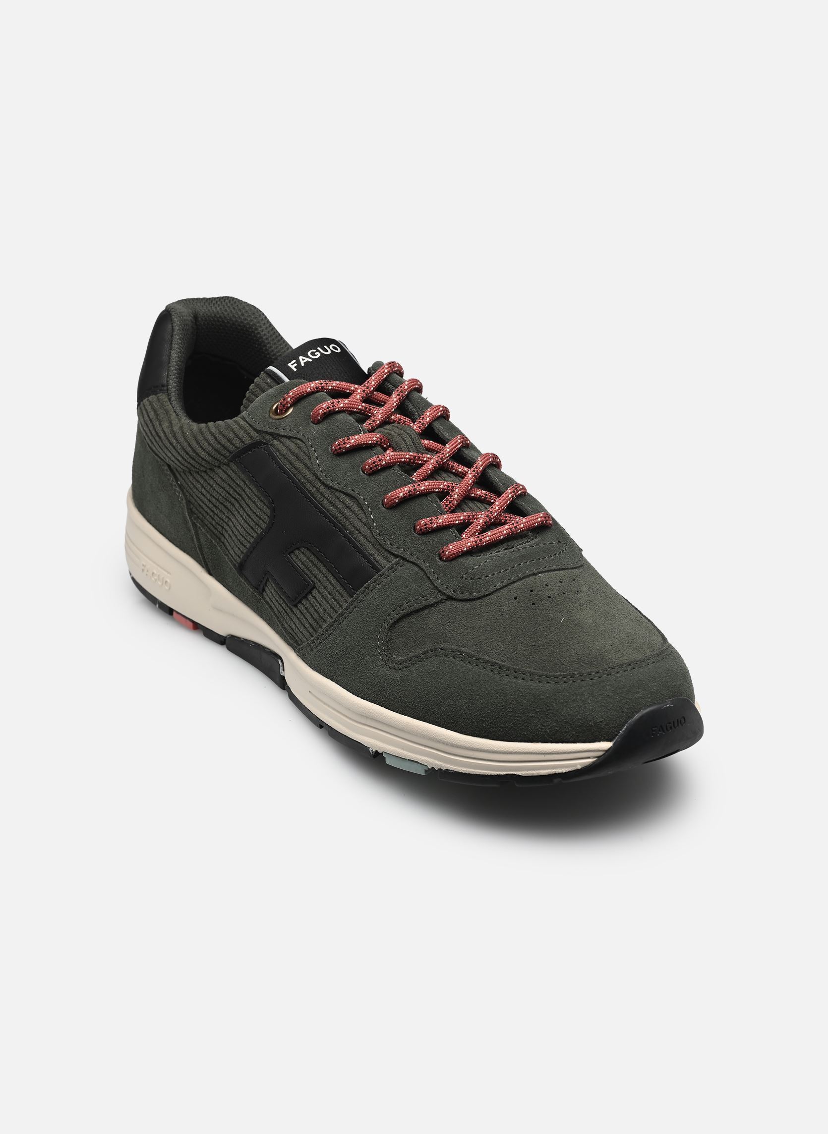 Baskets Faguo OLIVE BASKETS SYN WOVEN SUEDE pour  Homme - F25CG9203-KAK00