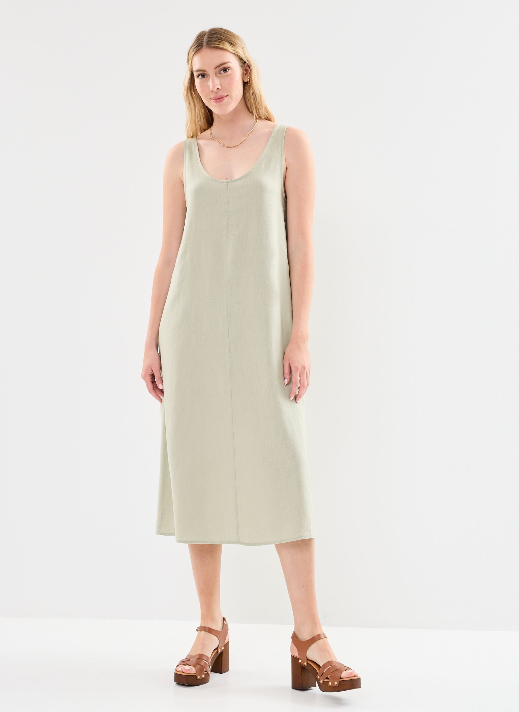 Robes Byfalakka Strap Dress - femme vert B-Young Robes Byfalakka Strap Dress - femme vert Tea