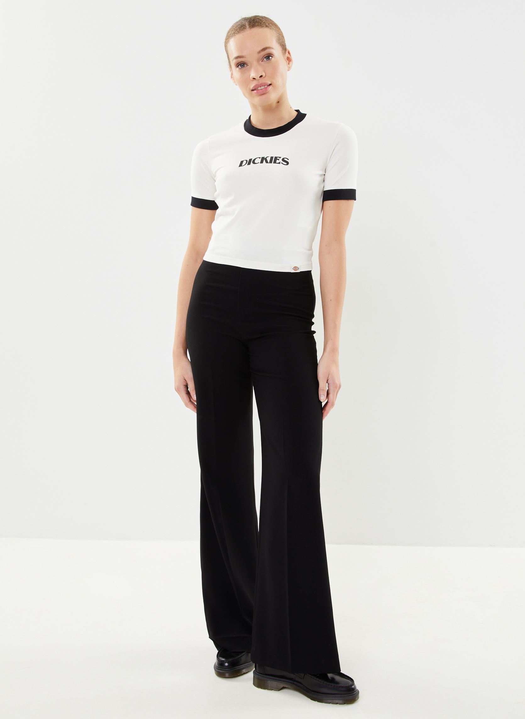 Kurzarm-T-Shirts Herndon Ringer SS W damen weiß Dickies Kurzarm-T-Shirts Herndon Ringer SS W damen weiß CLOUD