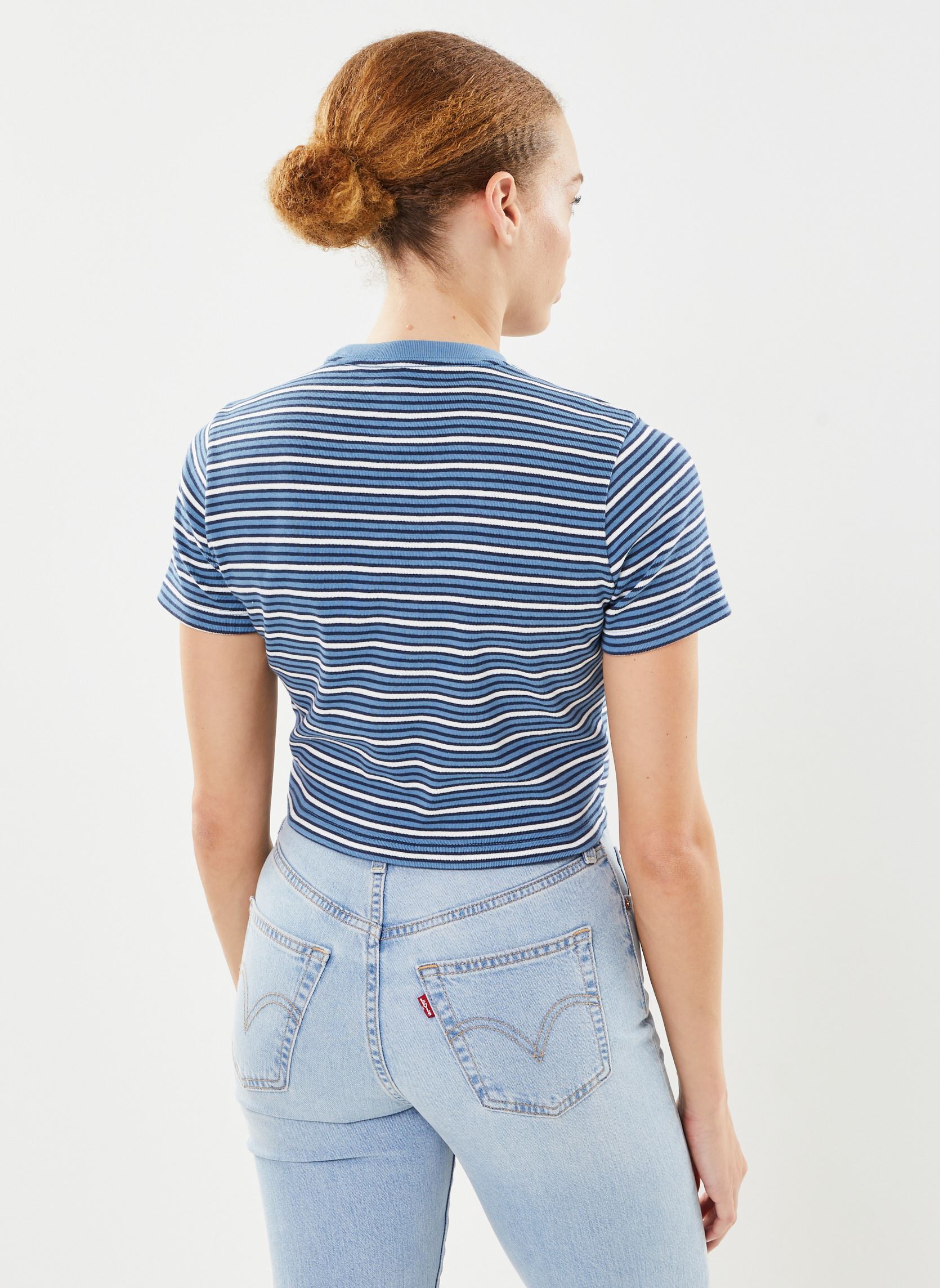 Kurzarm-T-Shirts Altoona Stripe SS W damen blau Dickies Kurzarm-T-Shirts Altoona Stripe SS W damen blau CORONET BLUE