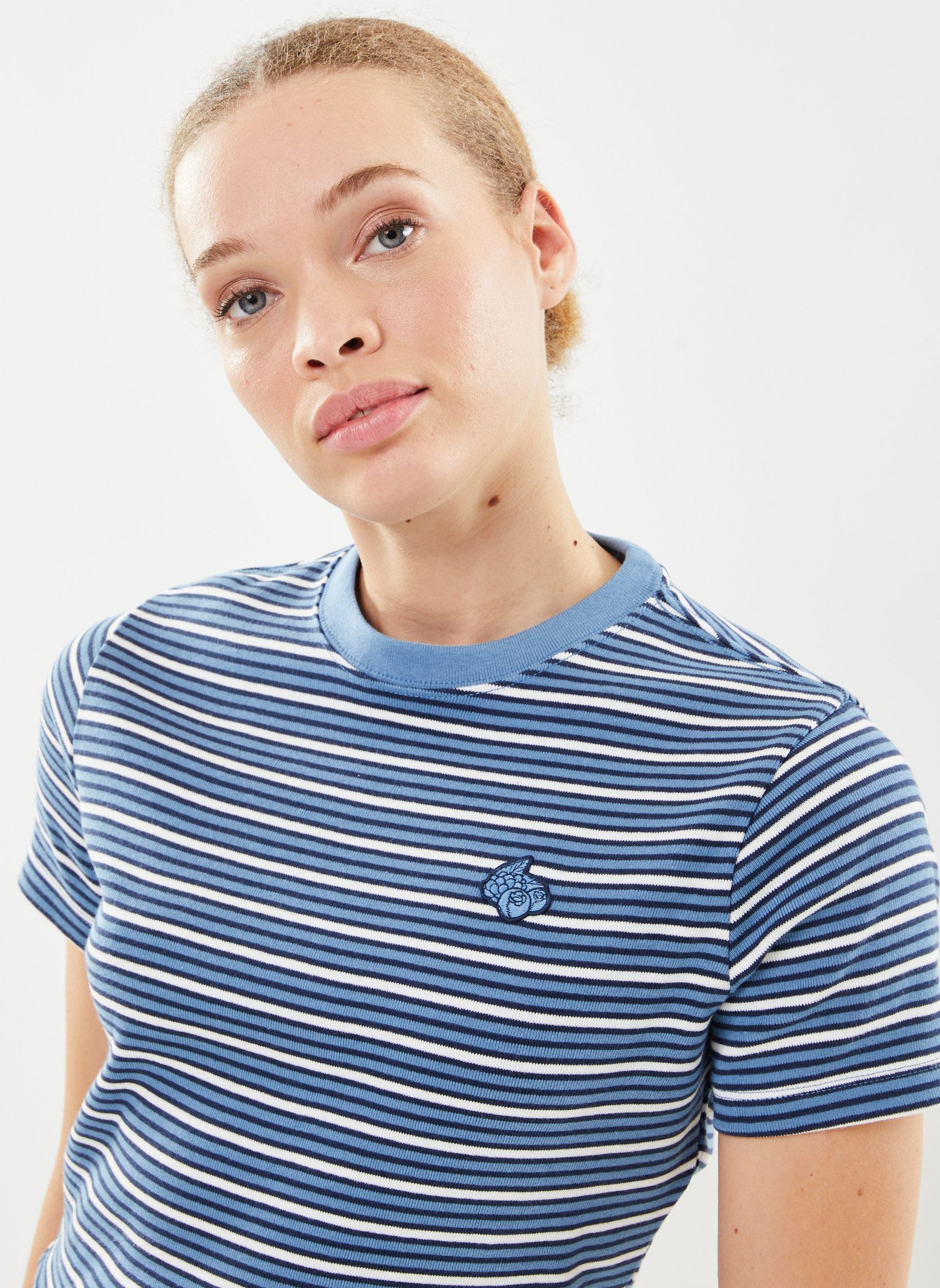 Kurzarm-T-Shirts Altoona Stripe SS W damen blau Dickies Kurzarm-T-Shirts Altoona Stripe SS W damen blau CORONET BLUE