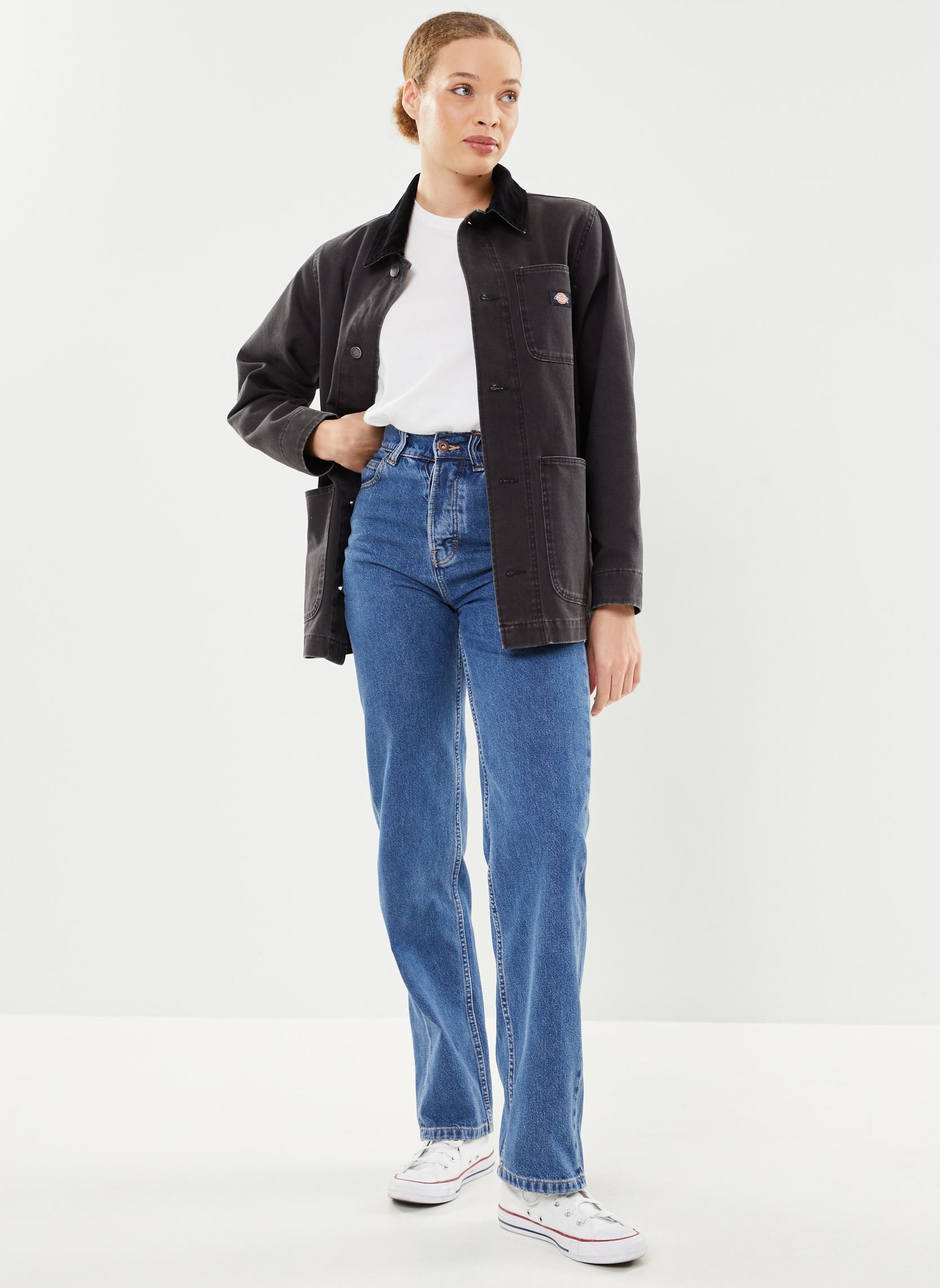 Wijde jeans / Flared Jeans Thomasville denin W dames blauw Dickies Wijde jeans / Flared Jeans Thomasville denin W dames blauw CLASSIC BLUE