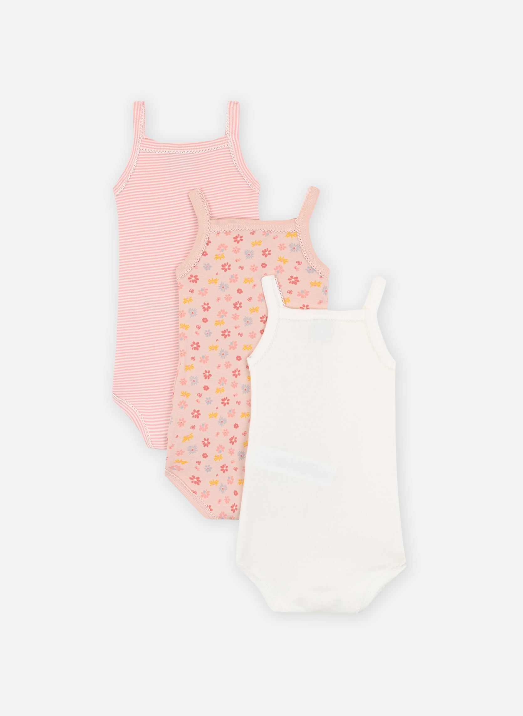 Bodies 3 Bodies A Bretelles - A09Y800 fille blanc Petit Bateau Bodies 3 Bodies A Bretelles - A09Y800 fille blanc VARIANTE 1