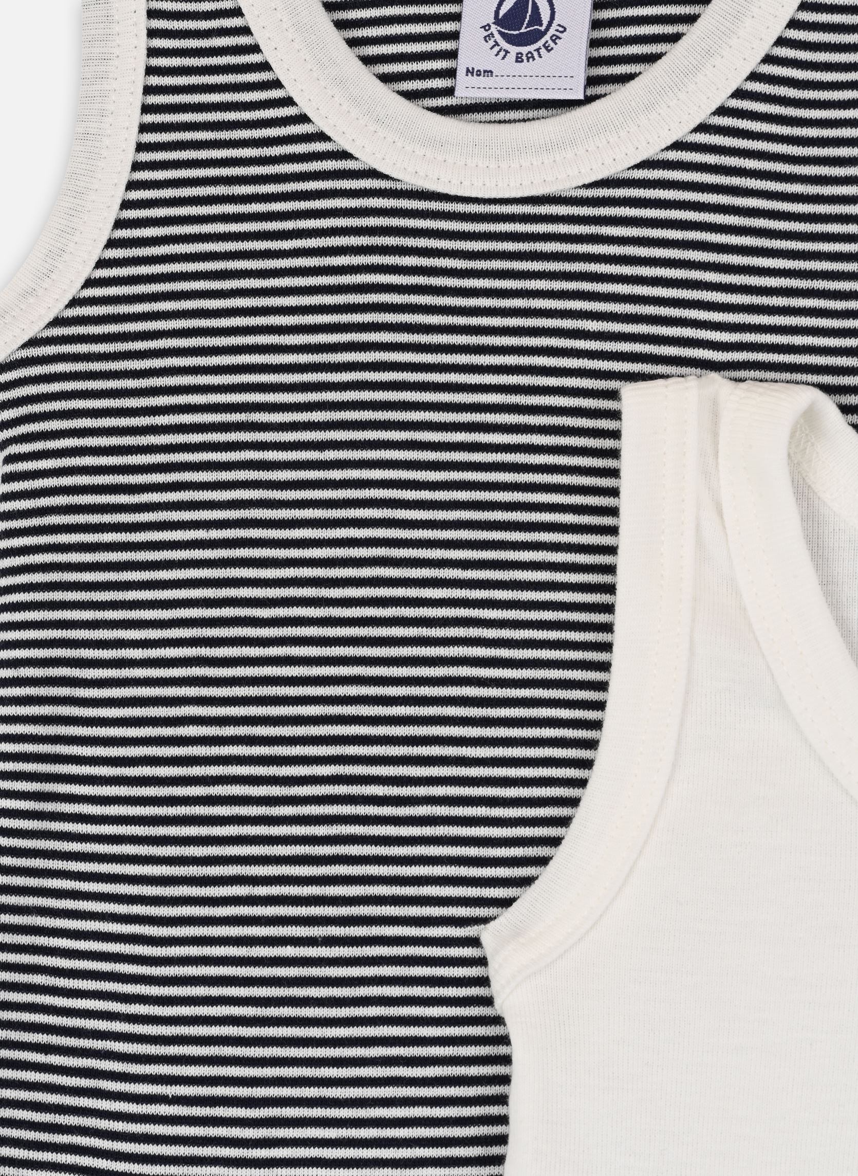 Body Lot de 3 Bodies Sans Manches Marinière multicolore Petit Bateau Body Lot de 3 Bodies Sans Manches Marinière multicolore VARIANTE 1