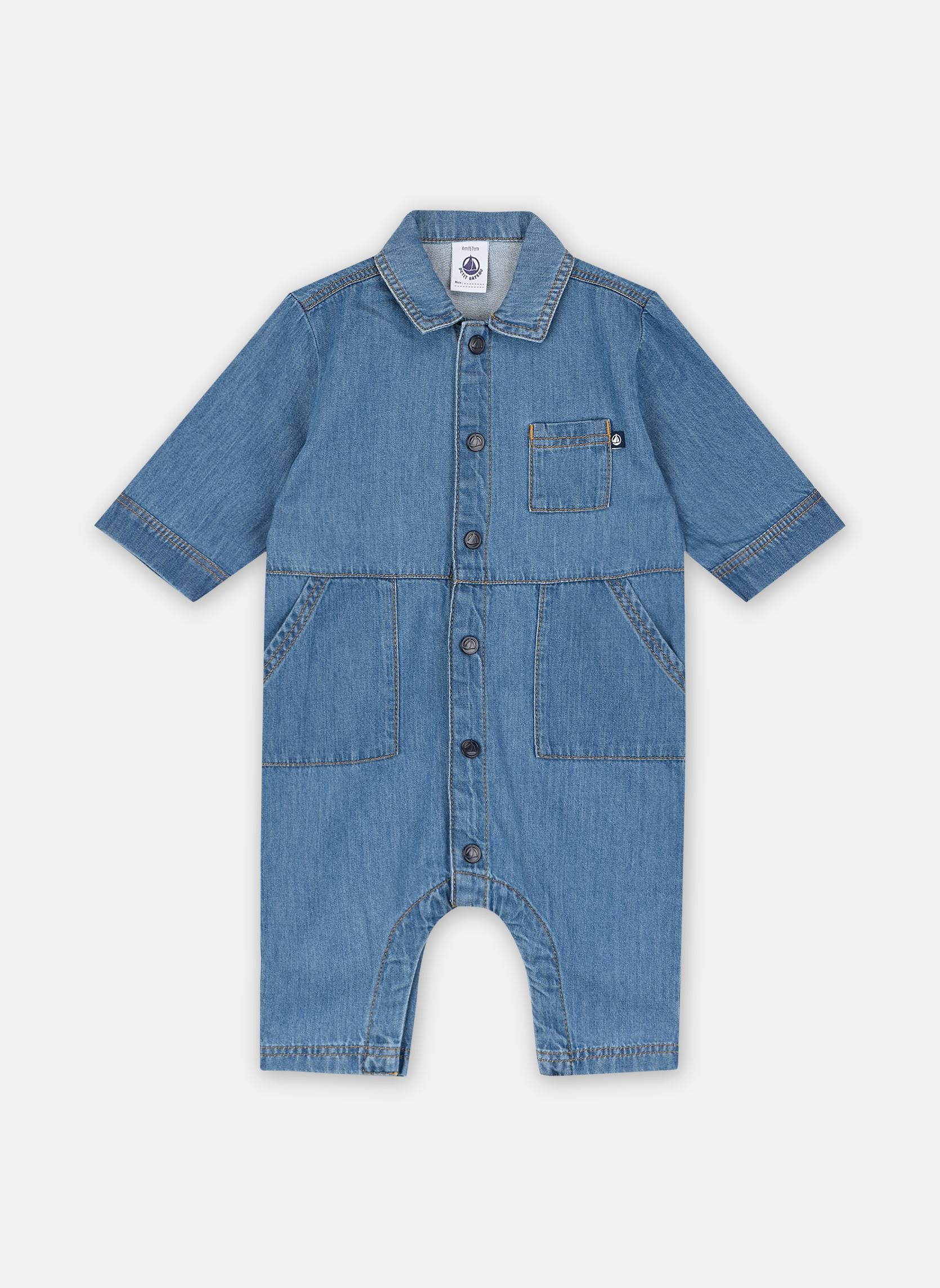 Salopettes Matin garçon bleu Petit Bateau Salopettes Matin garçon bleu DENIM CLAIR