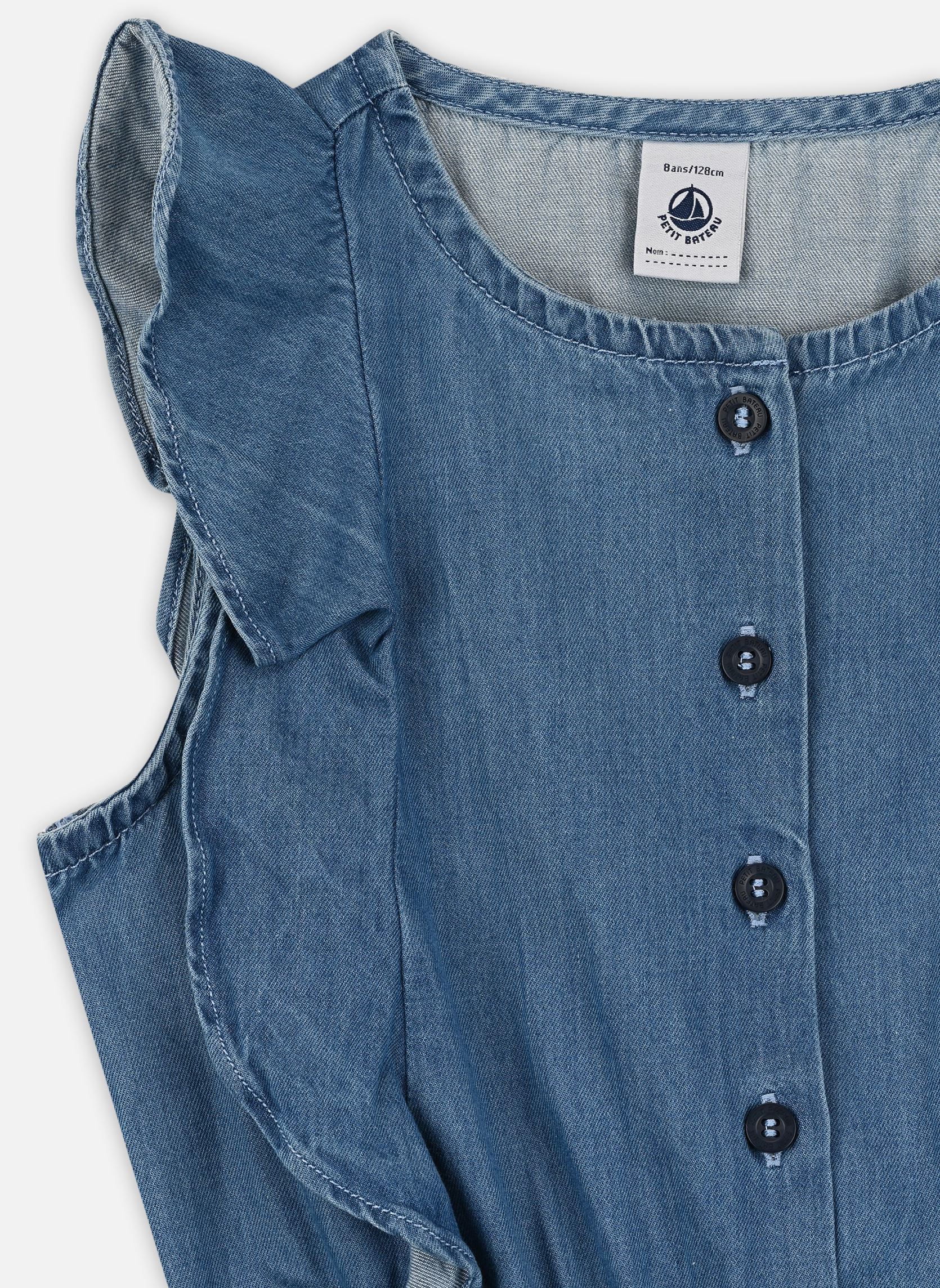 Combinaisons Maxa fille bleu Petit Bateau Combinaisons Maxa fille bleu DENIM CLAIR