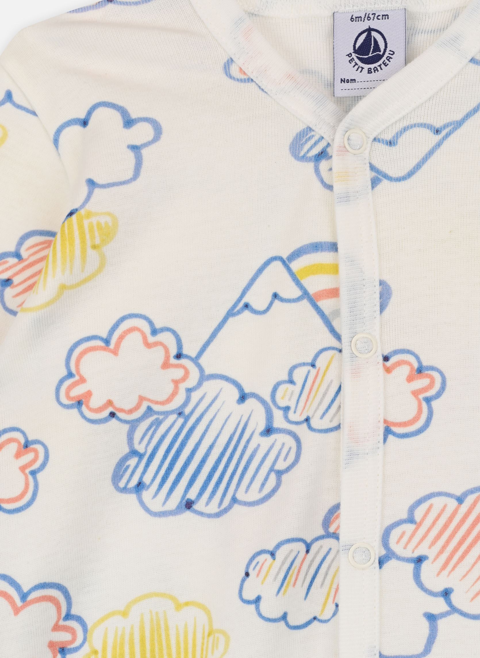 Pyjamas et Grenouillères Mika blanc Petit Bateau Pyjamas et Grenouillères Mika blanc MARSHMALLOW/MULTICO