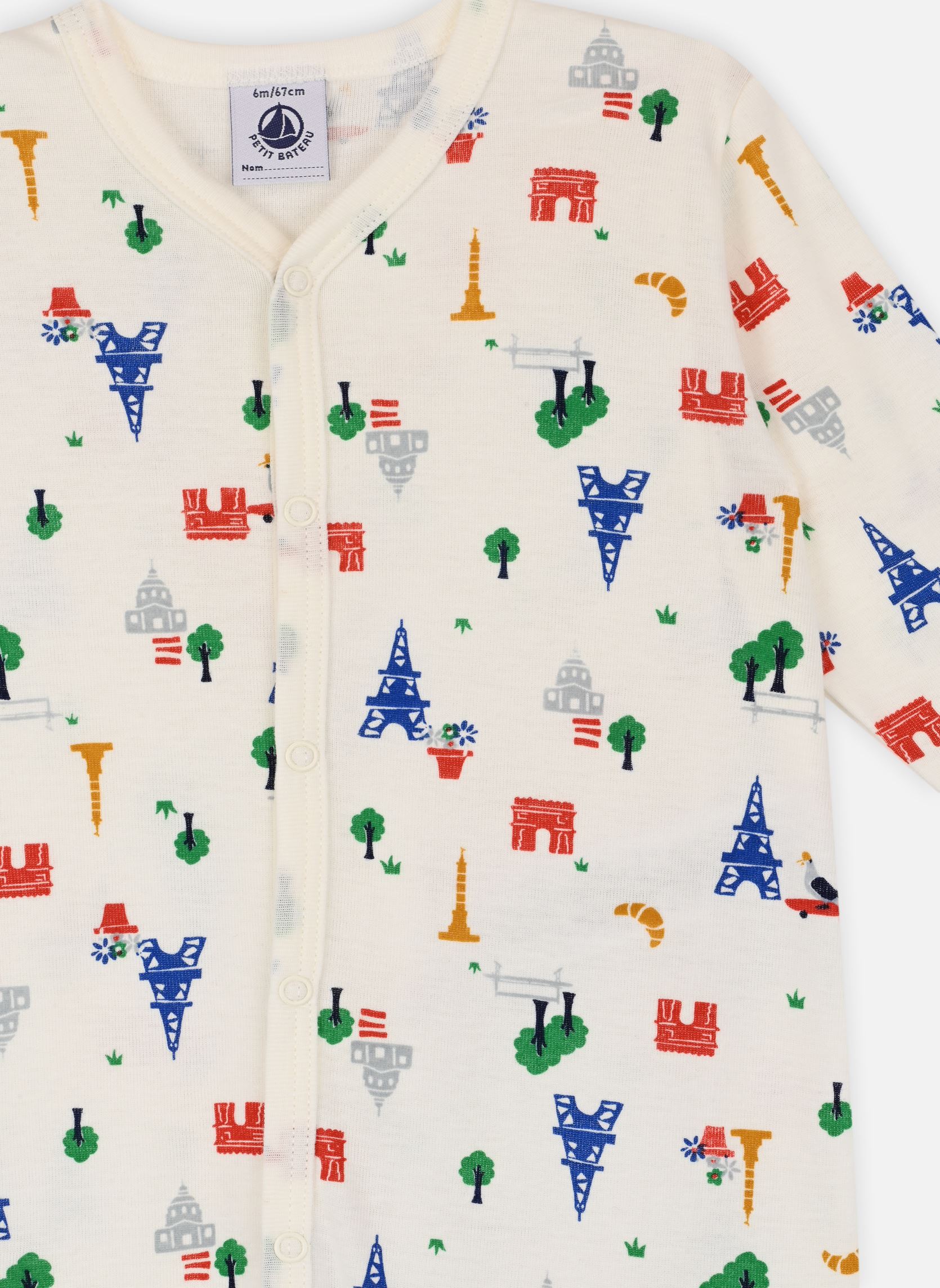 Pyjamas et Grenouillères Milly blanc Petit Bateau Pyjamas et Grenouillères Milly blanc MARSHMALLOW/MULTICO