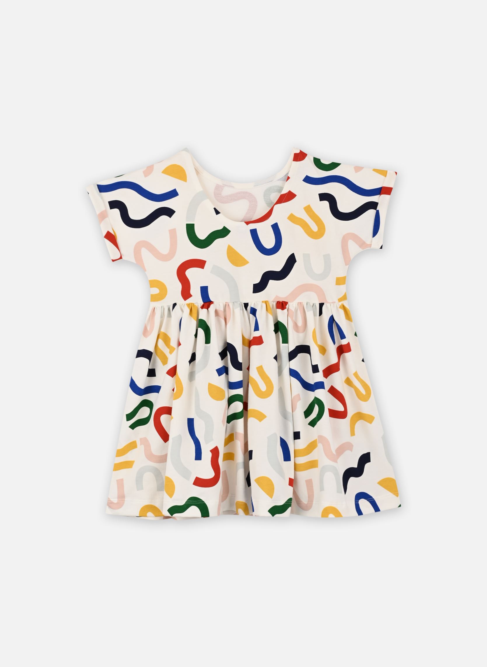 Robes Melodie fille blanc Petit Bateau Robes Melodie fille blanc MARSHMALLOW/MULTICO