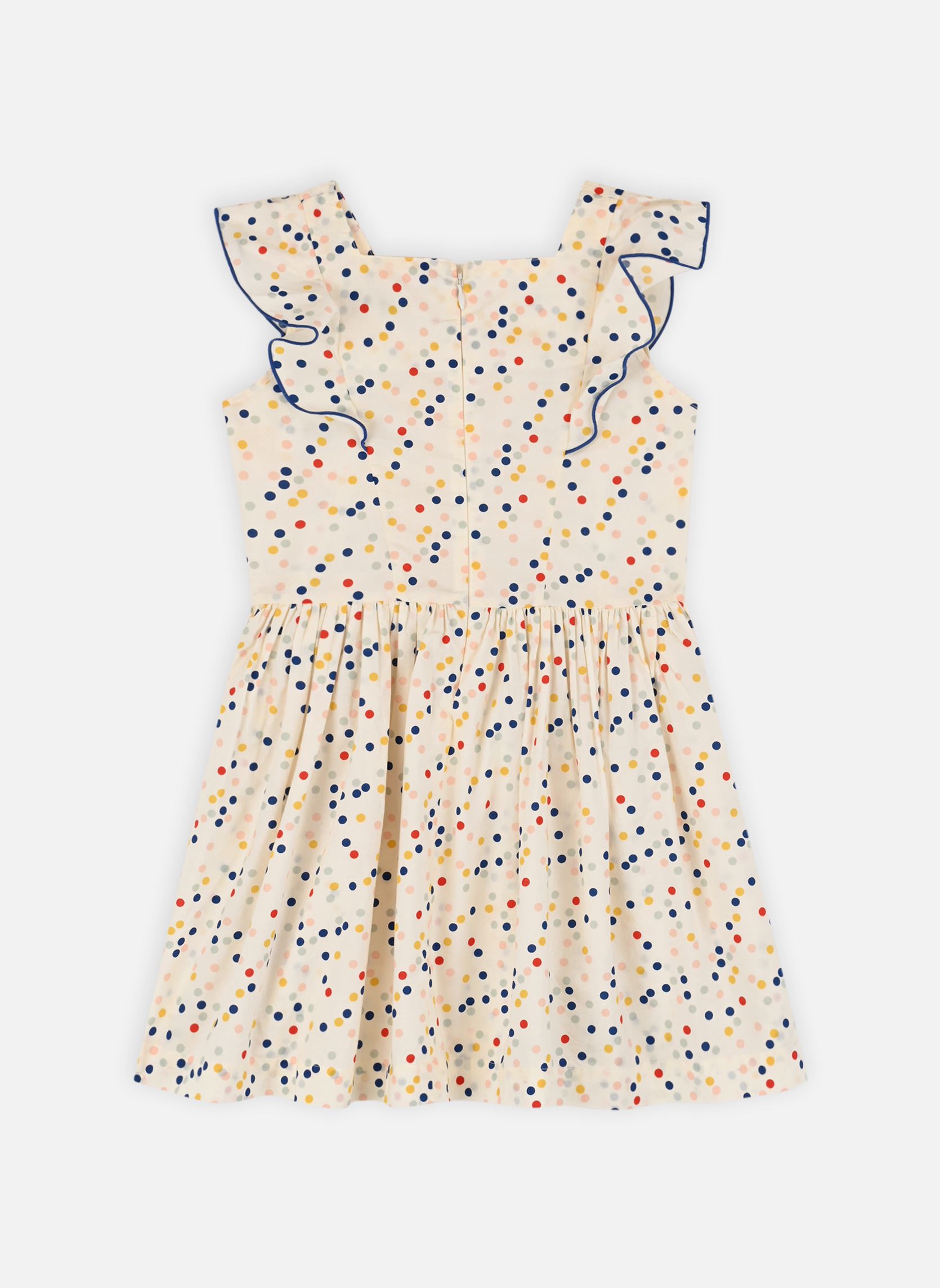 Jurken Mia meisjes wit Petit Bateau Jurken Mia meisjes wit MARSHMALLOW/MULTICO