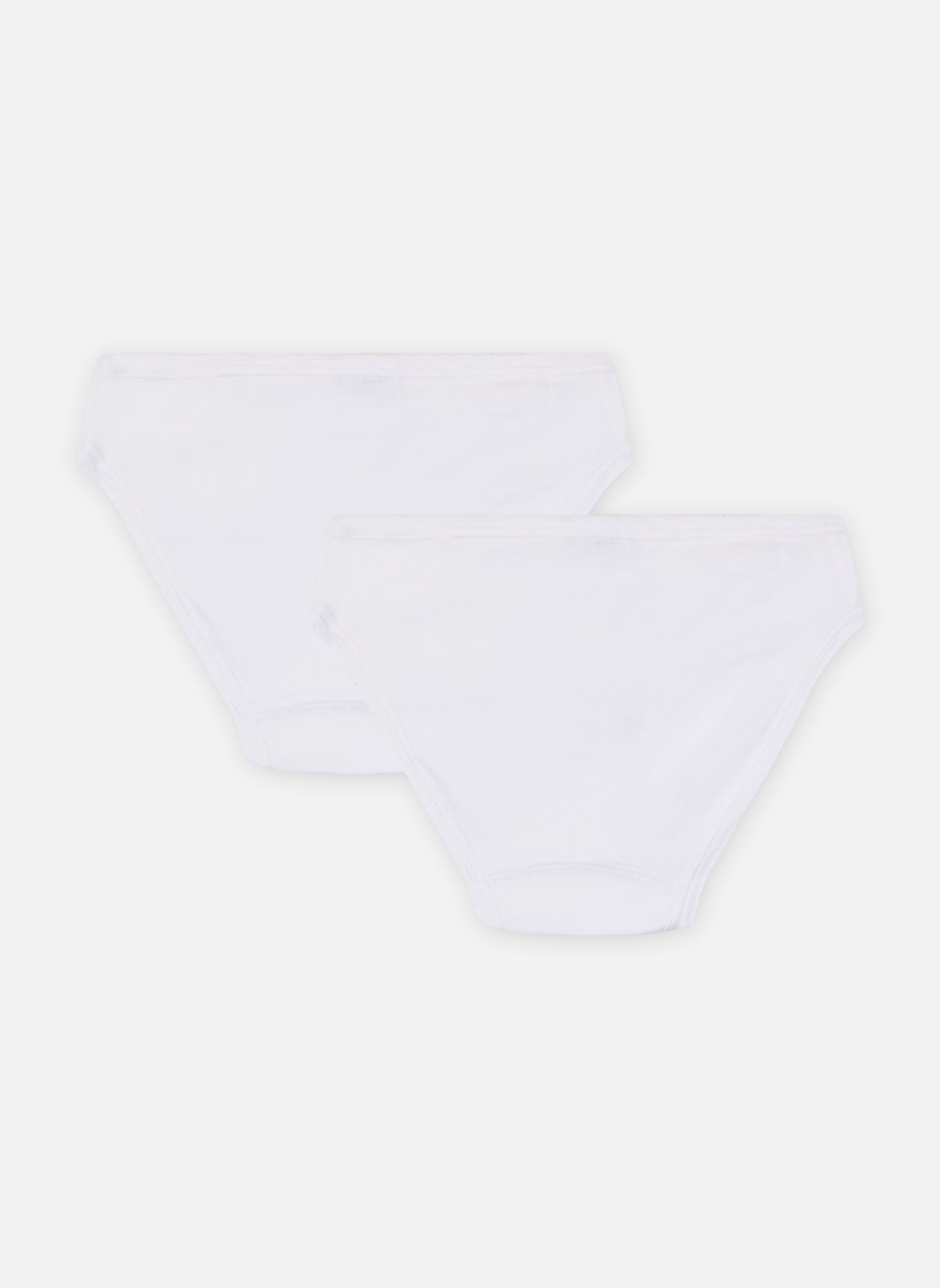 Lots sous-vêtements Lot de 2 Culottes Unies fille blanc Petit Bateau Lots sous-vêtements Lot de 2 Culottes Unies fille blanc VARIANTE 1