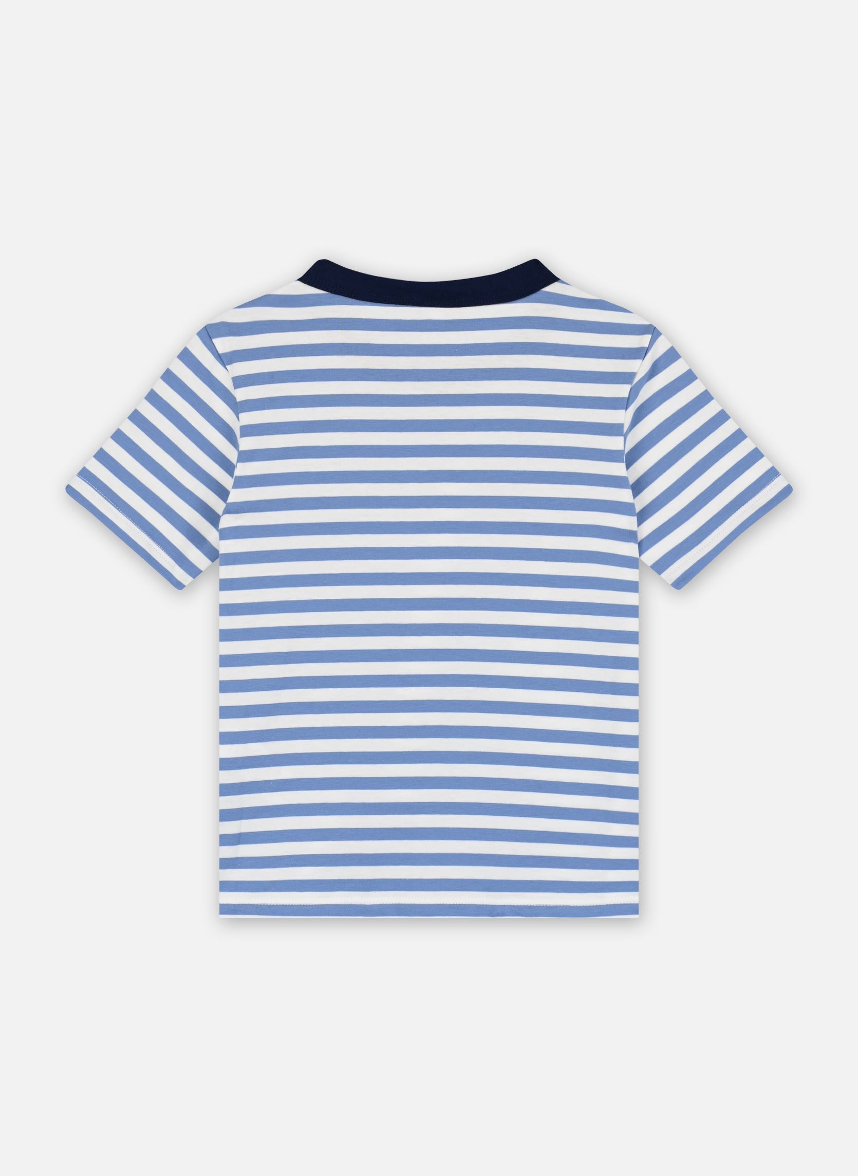 Tee-shirts manches courtes Matiko garçon bleu Petit Bateau Tee-shirts manches courtes Matiko garçon bleu Gauloise/Marshmallow
