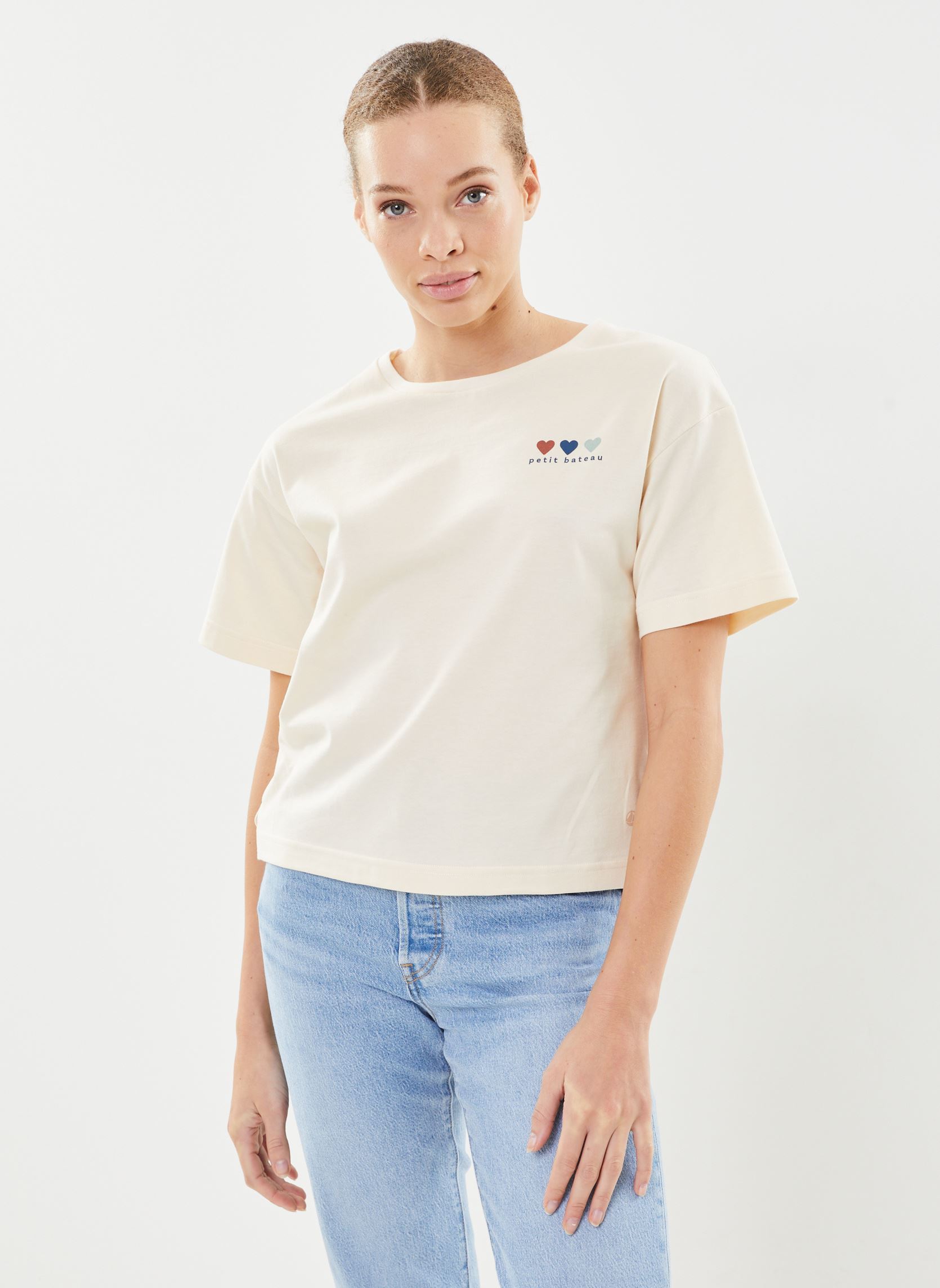 Vêtements Petit Bateau Tee Shirt MC Boxy Col Rond pour Accessoires