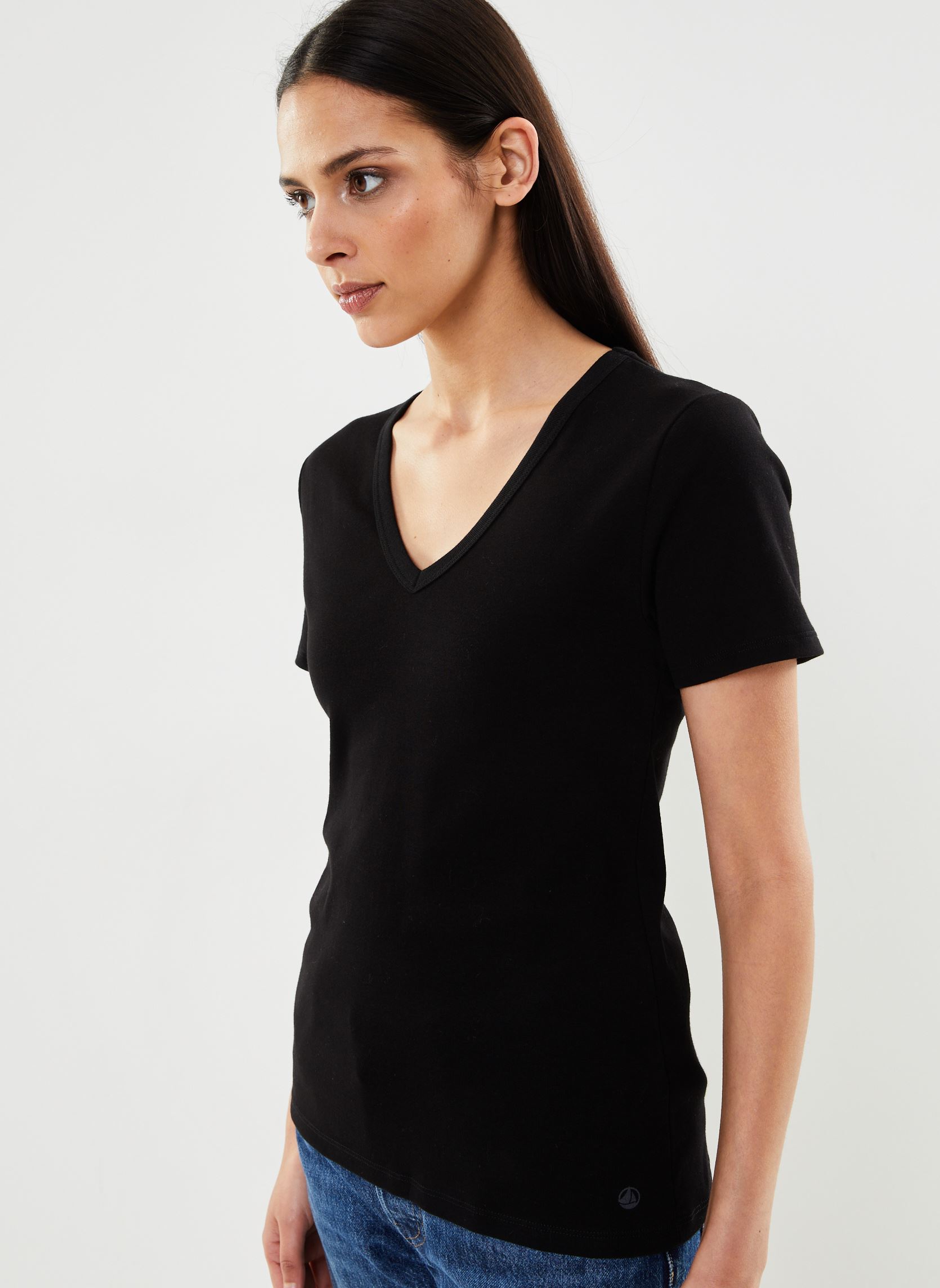 Vêtements Petit Bateau T shirt 'iconique manches courtes col V pour Accessoires - vue 5