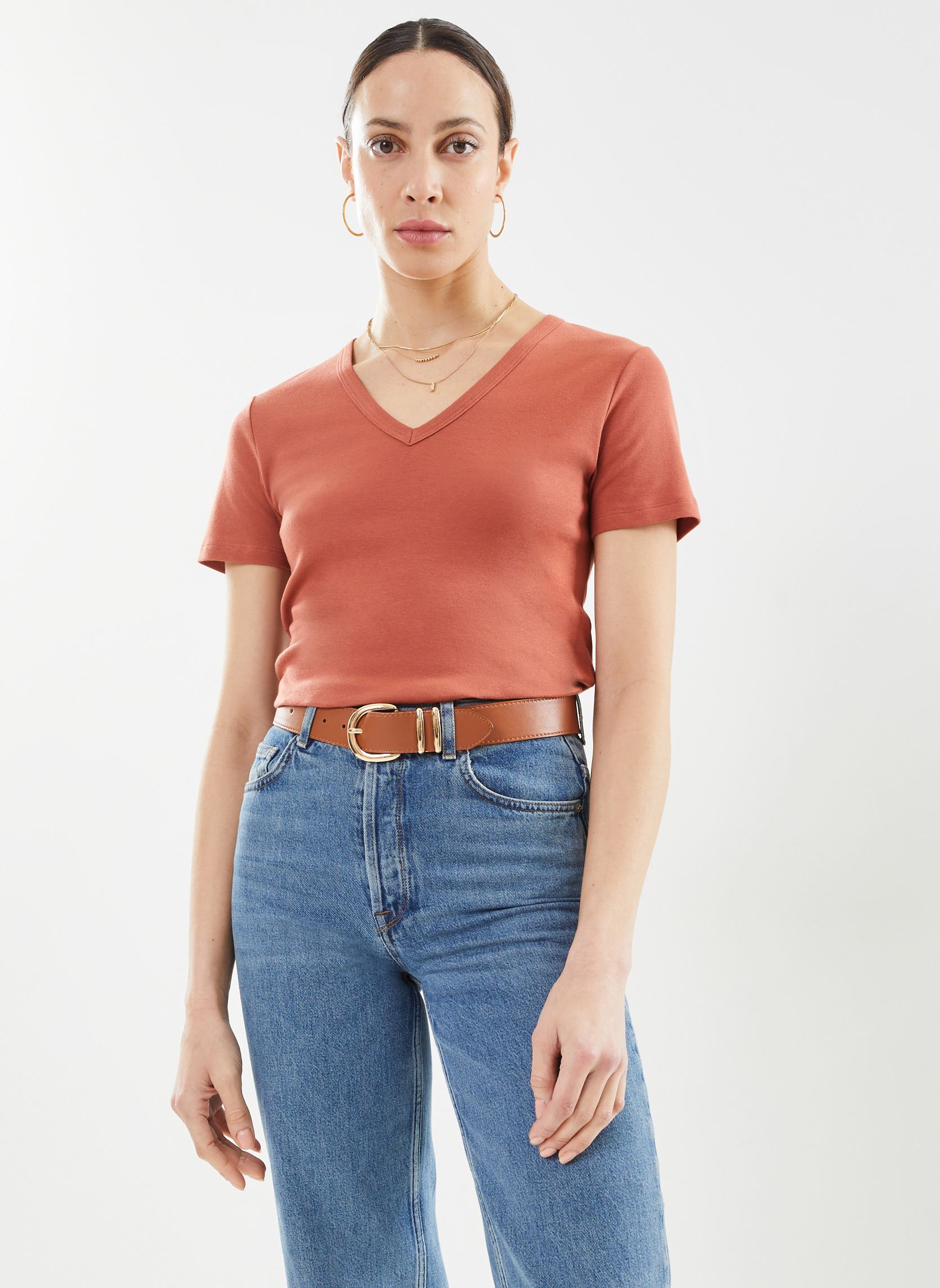 Vêtements Petit Bateau T shirt 'iconique manches courtes col V pour Accessoires - vue 4