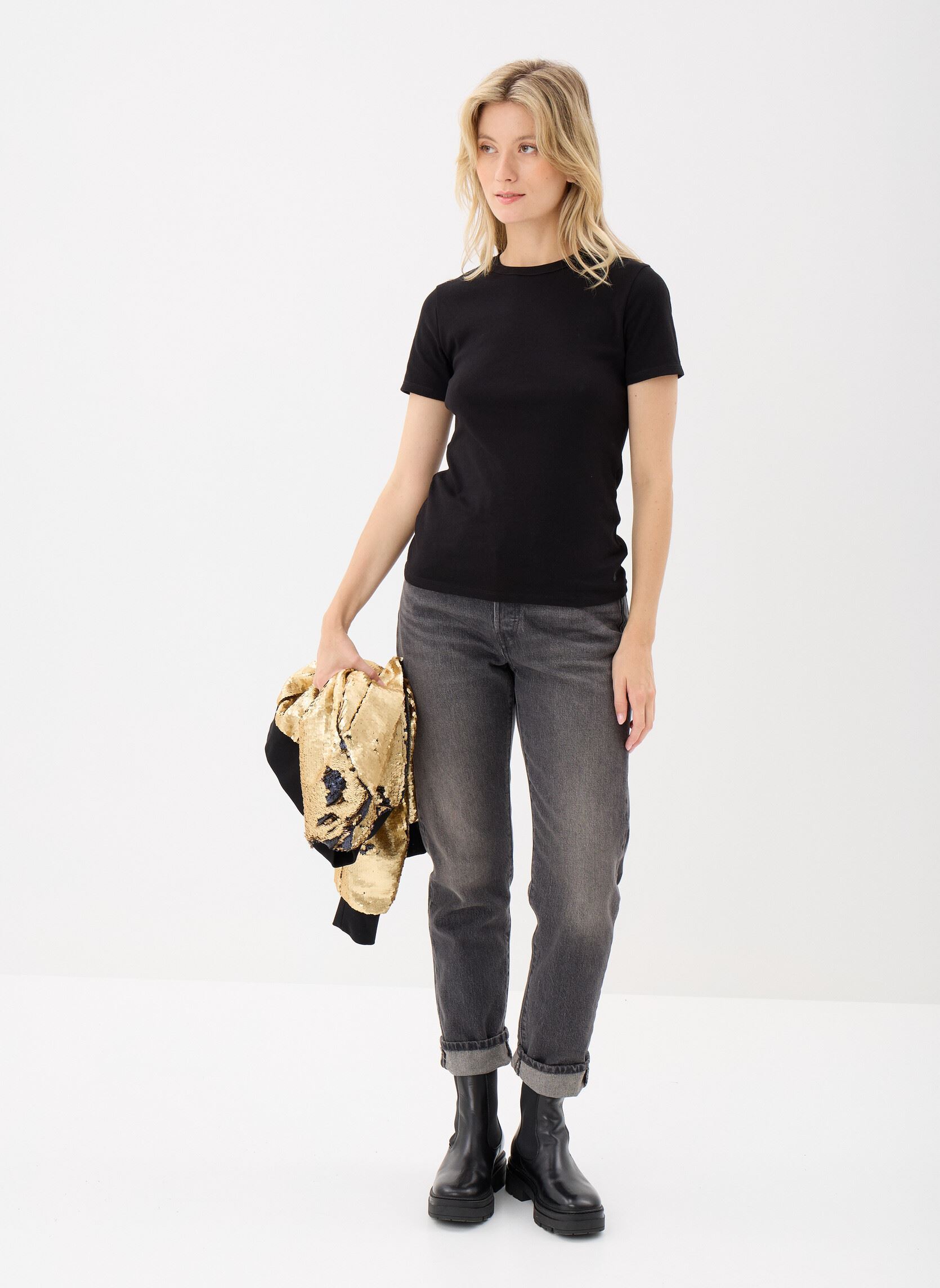 Tee-shirts manches courtes T-shirt l'iconique manches courtes col r femme noir Petit Bateau Tee-shirts manches courtes T-shirt l'iconique manches courtes col r femme noir BLACK
