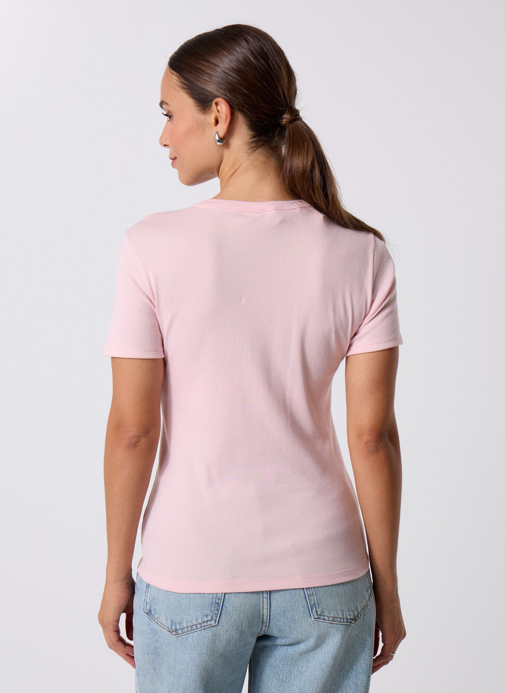 Tee-shirts manches courtes T-shirt l'iconique manches courtes col r femme rose Petit Bateau Tee-shirts manches courtes T-shirt l'iconique manches courtes col r femme rose JOLI