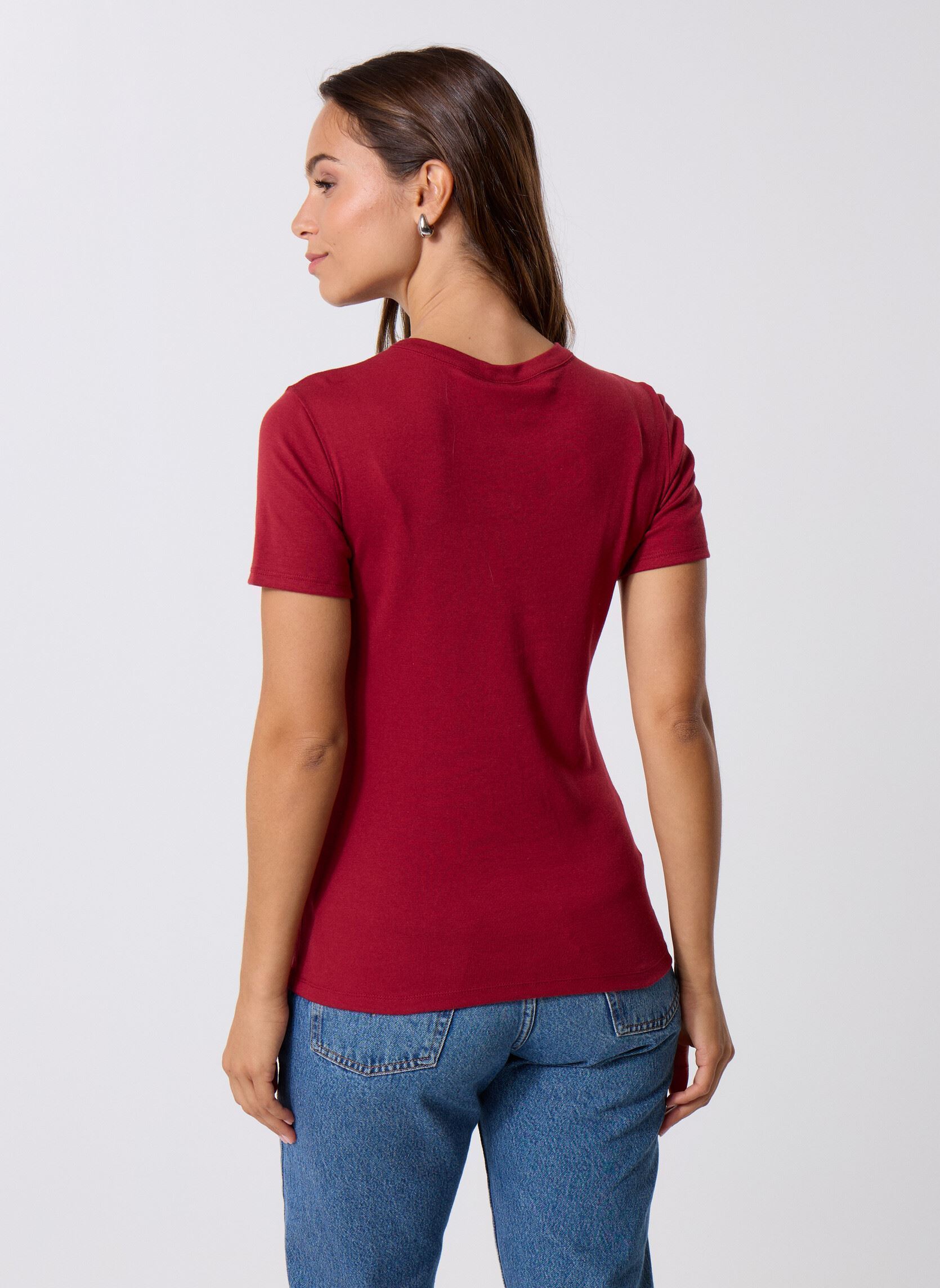 T-shirts met korte mouwen T-shirt l'iconique manches courtes col r dames rood Petit Bateau T-shirts met korte mouwen T-shirt l'iconique manches courtes col r dames rood AMARANTE