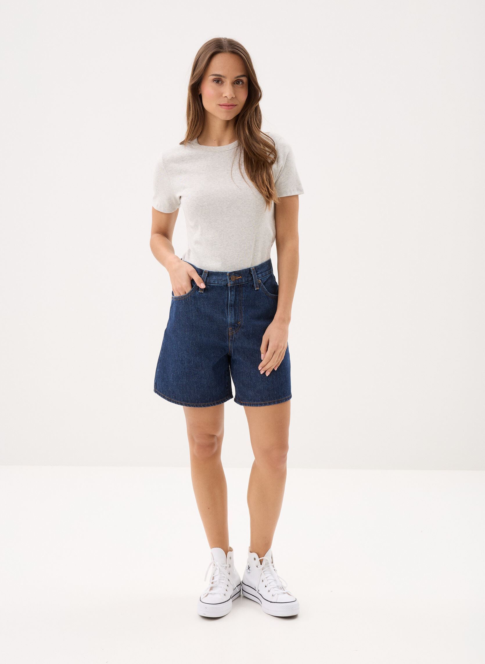Tee-shirts manches courtes T-shirt l'iconique manches courtes col r femme gris Petit Bateau Tee-shirts manches courtes T-shirt l'iconique manches courtes col r femme gris BELUGA CHINE