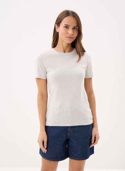 Petit Bateau T-shirts met korte mouwen T-shirt l'iconique manches courtes col r dames grijs