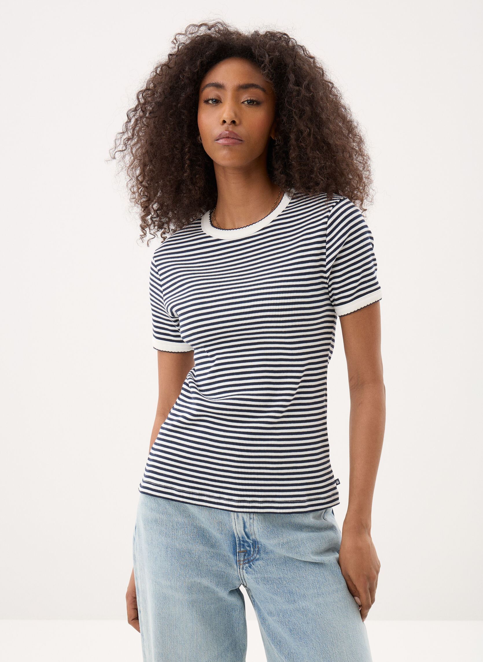 Vêtements Petit Bateau T shirt 'iconique manches courtes col r pour - vue 1