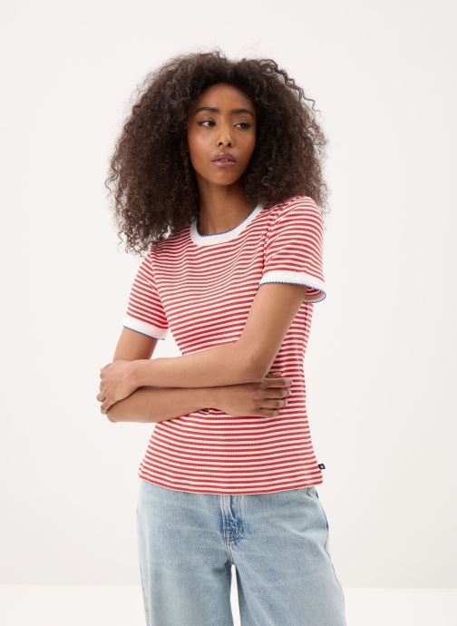 Petit Bateau Tee-shirts manches courtes T-shirt l'iconique manches courtes col r femme rouge