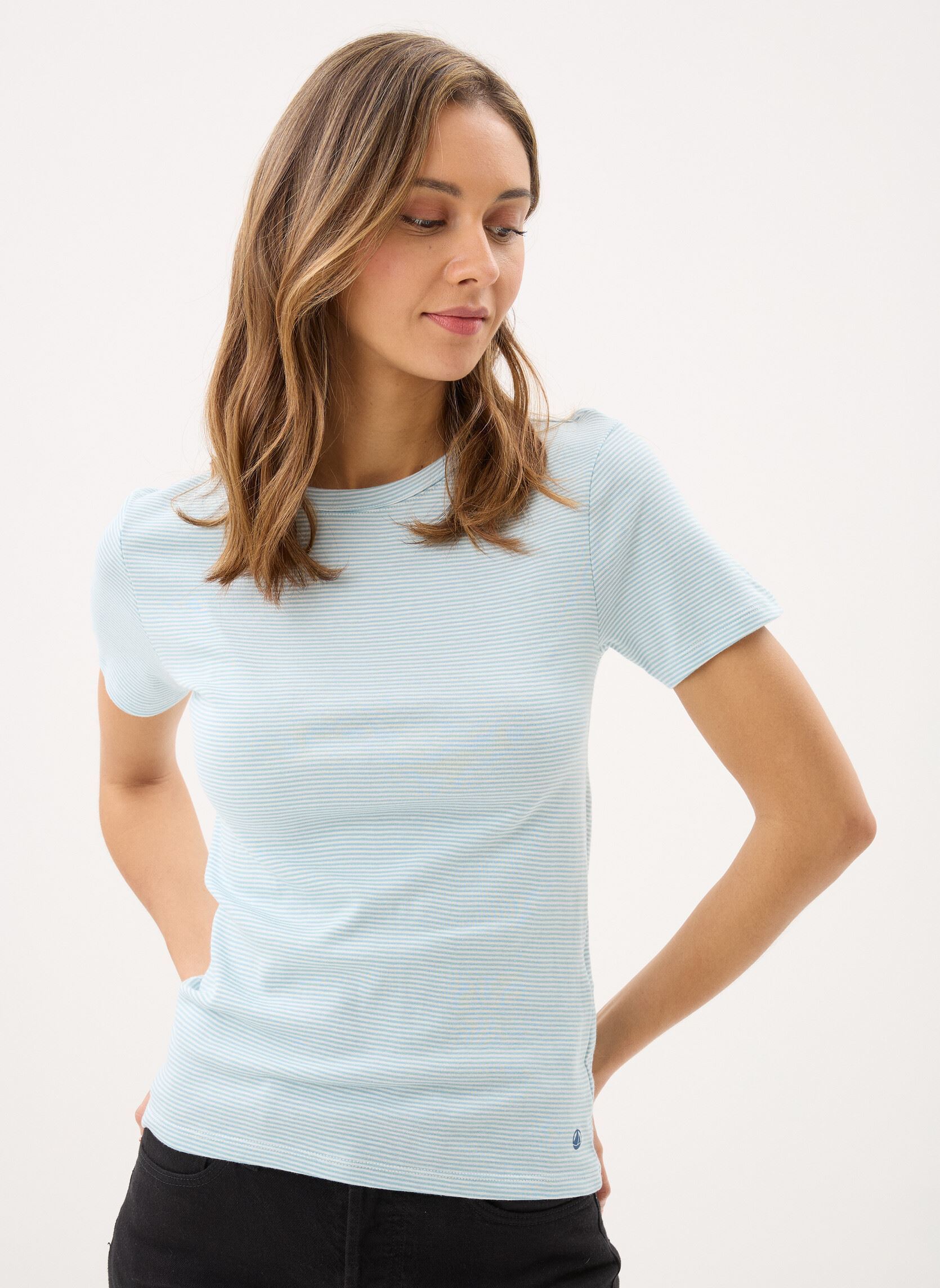 Vêtements Petit Bateau T shirt 'iconique manches courtes col rond pour Femme - vue 1
