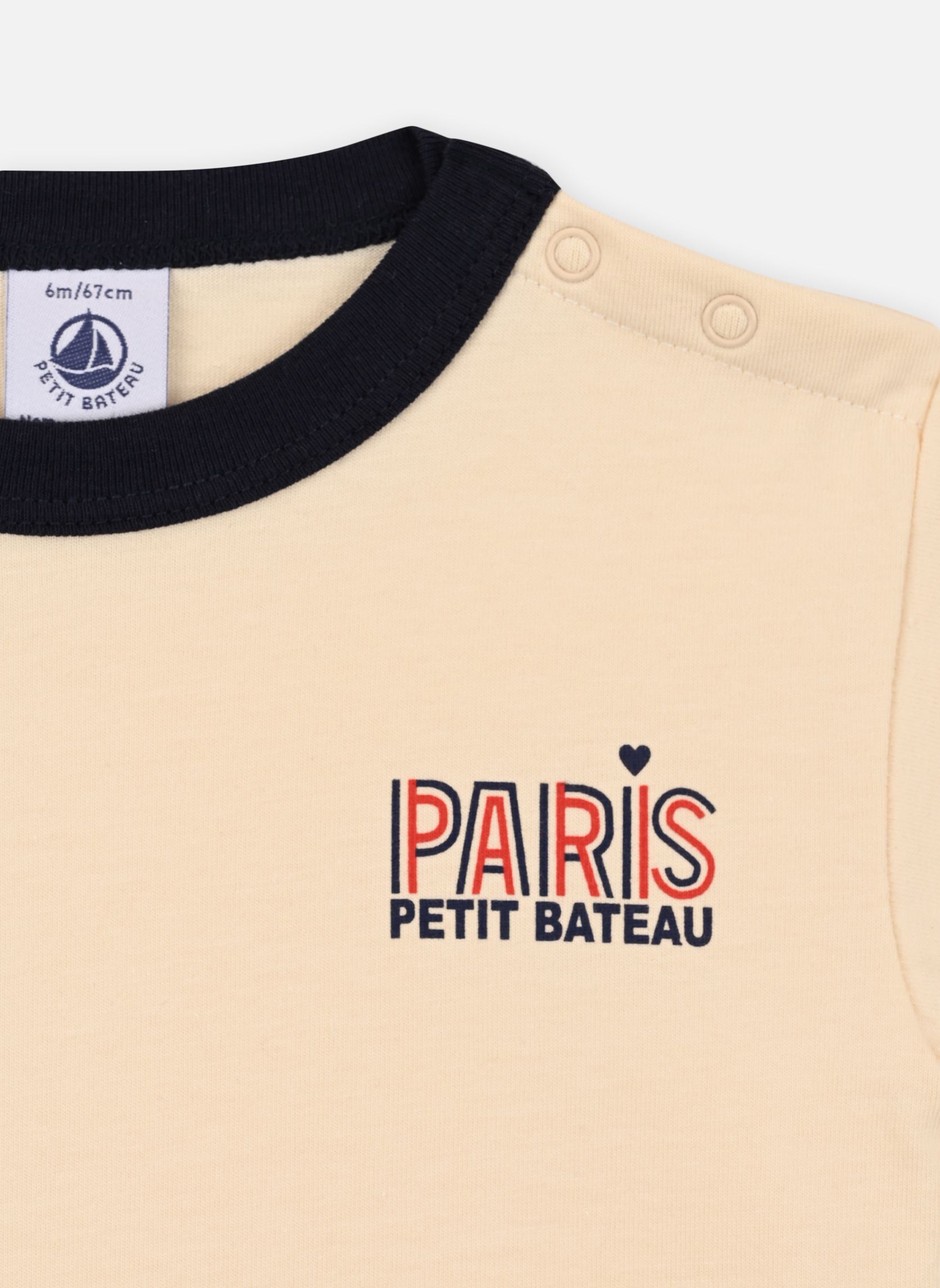 Tee-shirts manches courtes Manitou garçon beige Petit Bateau Tee-shirts manches courtes Manitou garçon beige Avalanche/Smoking