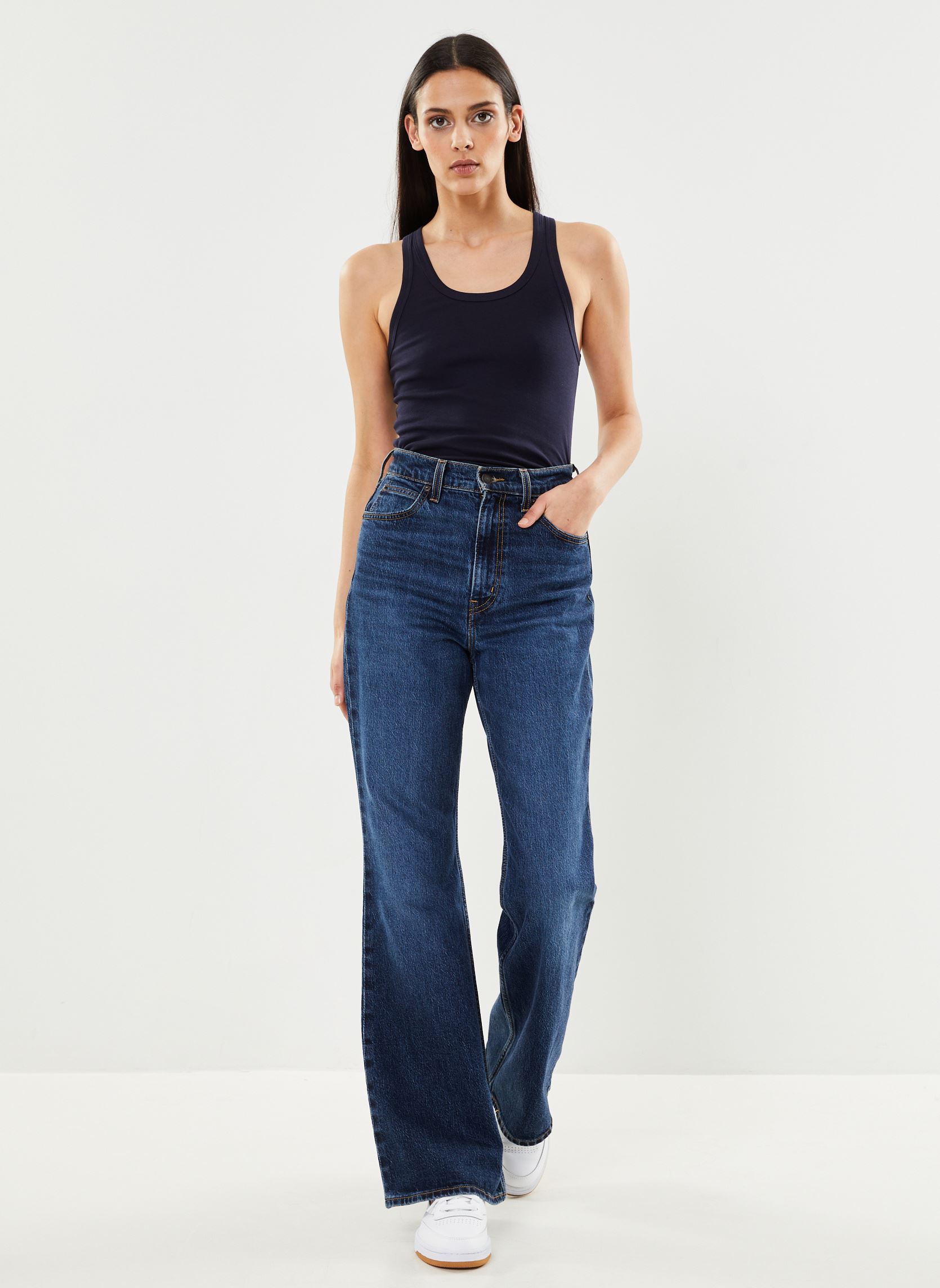 Canotte Débardeur l'iconique en coton donna blu Petit Bateau Canotte Débardeur l'iconique en coton donna blu SMOKING