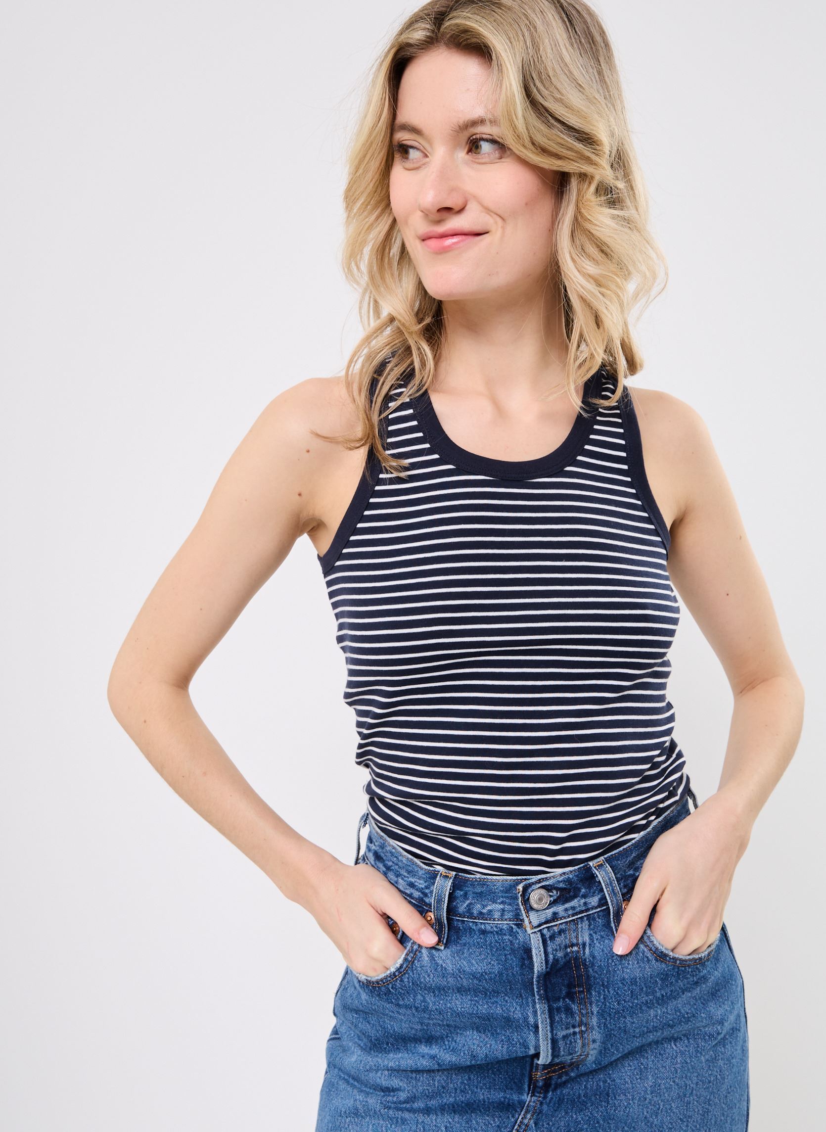 Debardeur Petit Bateau DEBARDEUR COL ROND EU - vue 6