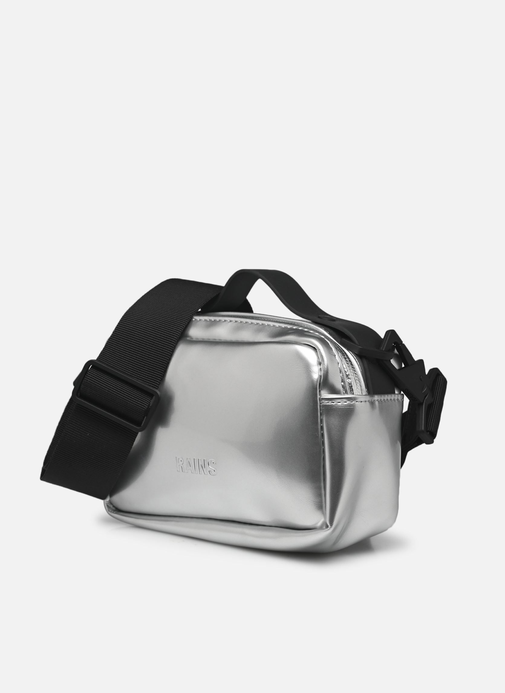 Schoudertassen Box Bag Micro W3 zilver Rains Schoudertassen Box Bag Micro W3 zilver MIRROR