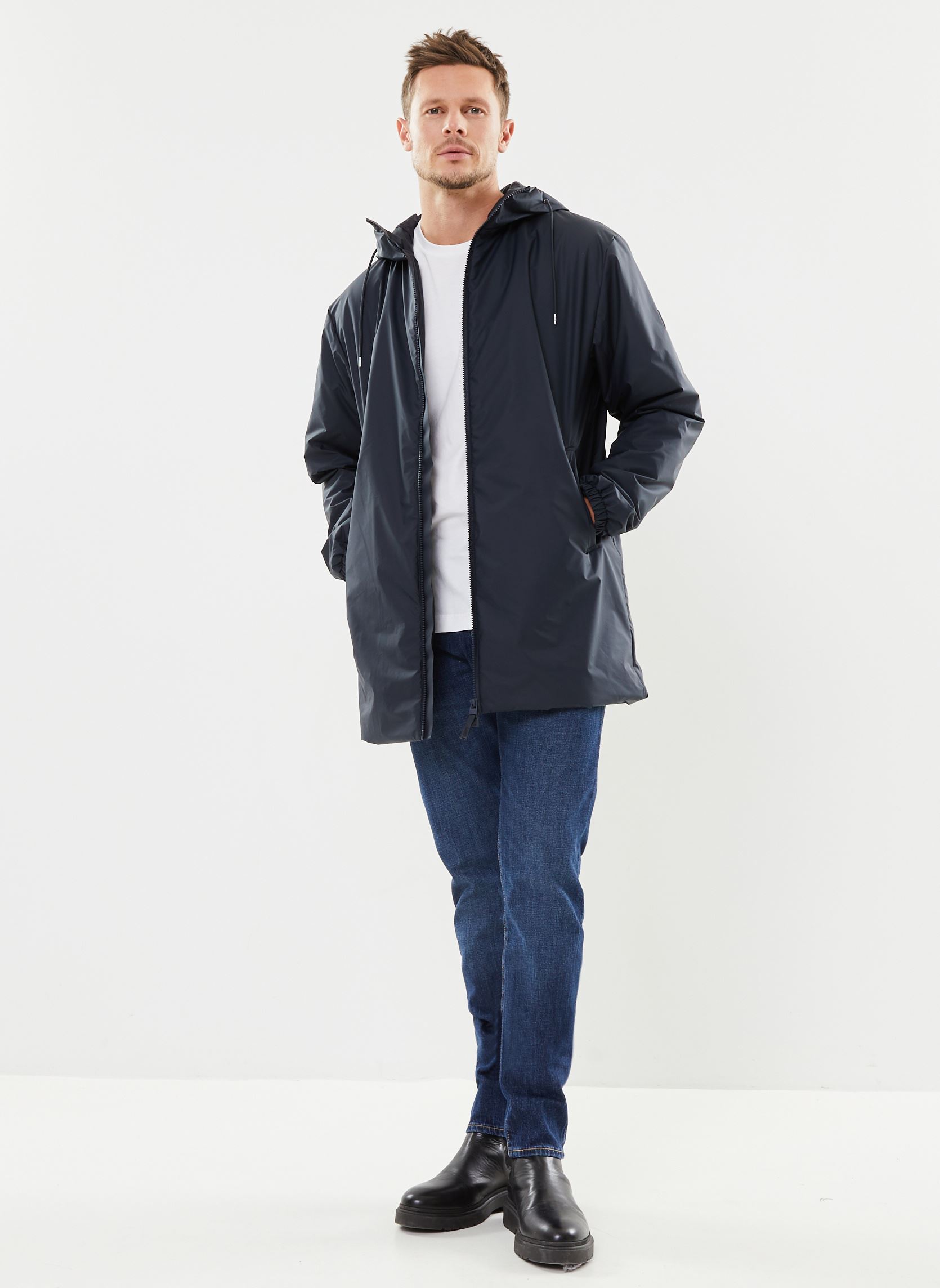 Parkas Lohja Long Insulated Jacket herren blau Rains Parkas Lohja Long Insulated Jacket herren blau NAVY